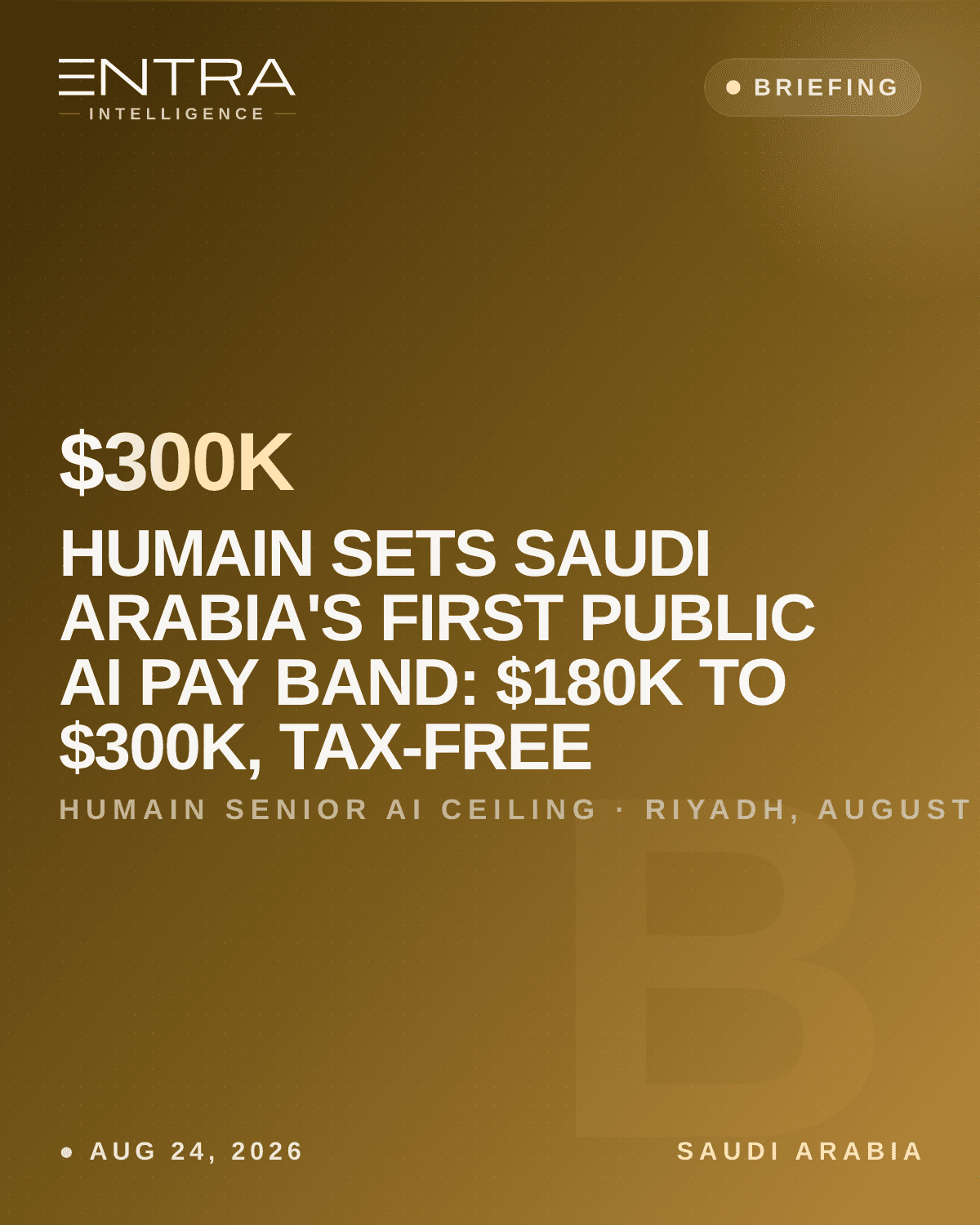 HUMAIN Sets Saudi Arabia's First Public AI Pay Band: $180K to $300K, Tax-Free