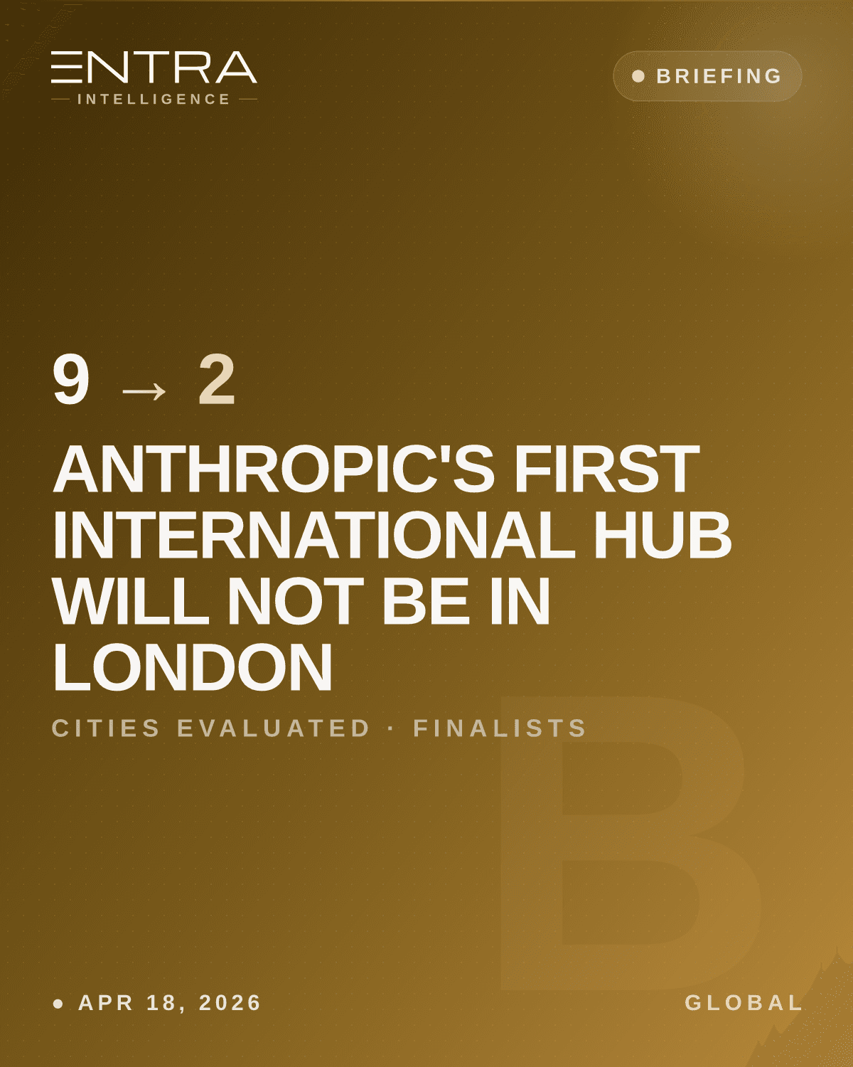 Anthropic's first international hub will not be in London