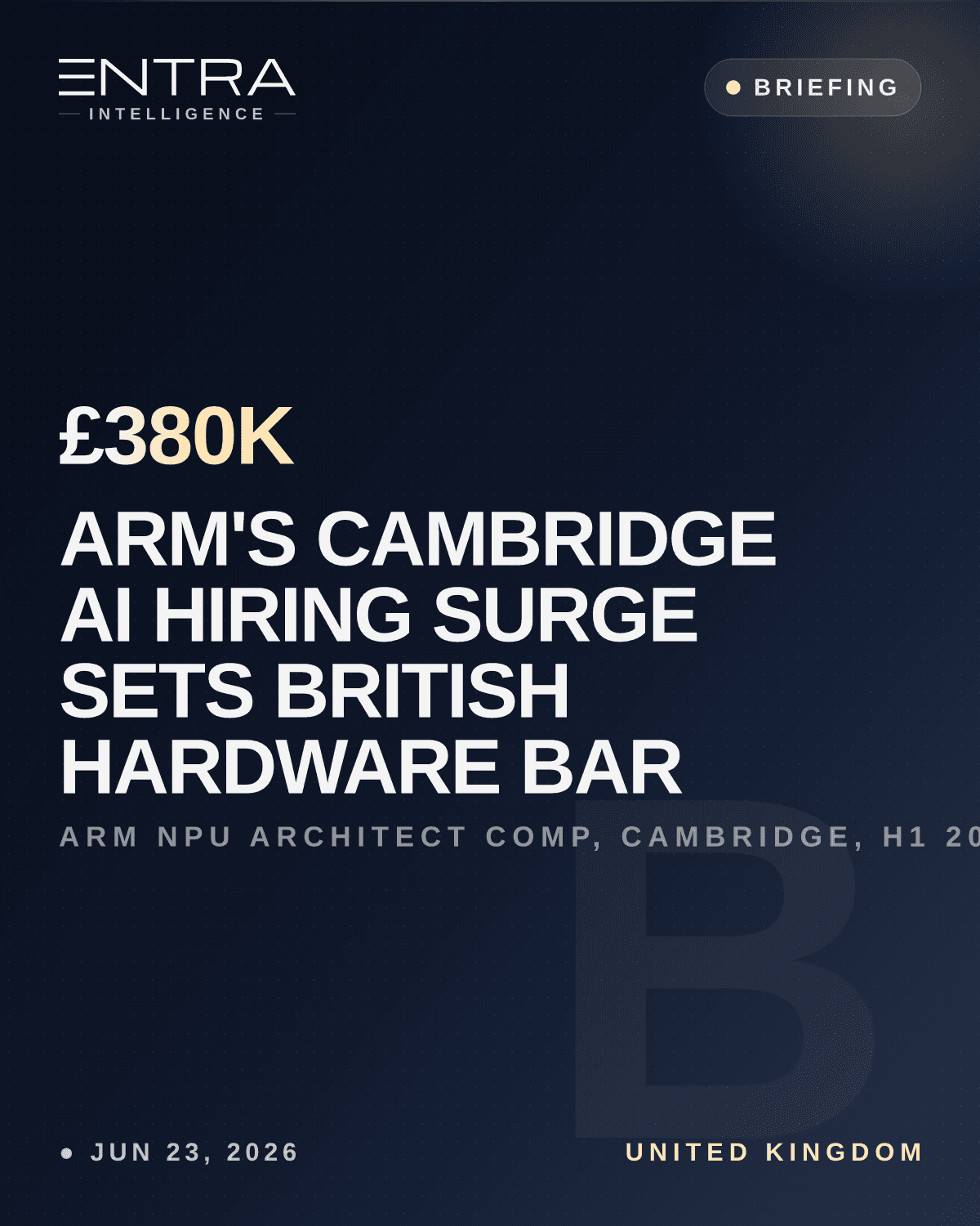 ARM's Cambridge AI Hiring Surge Sets British Hardware Bar