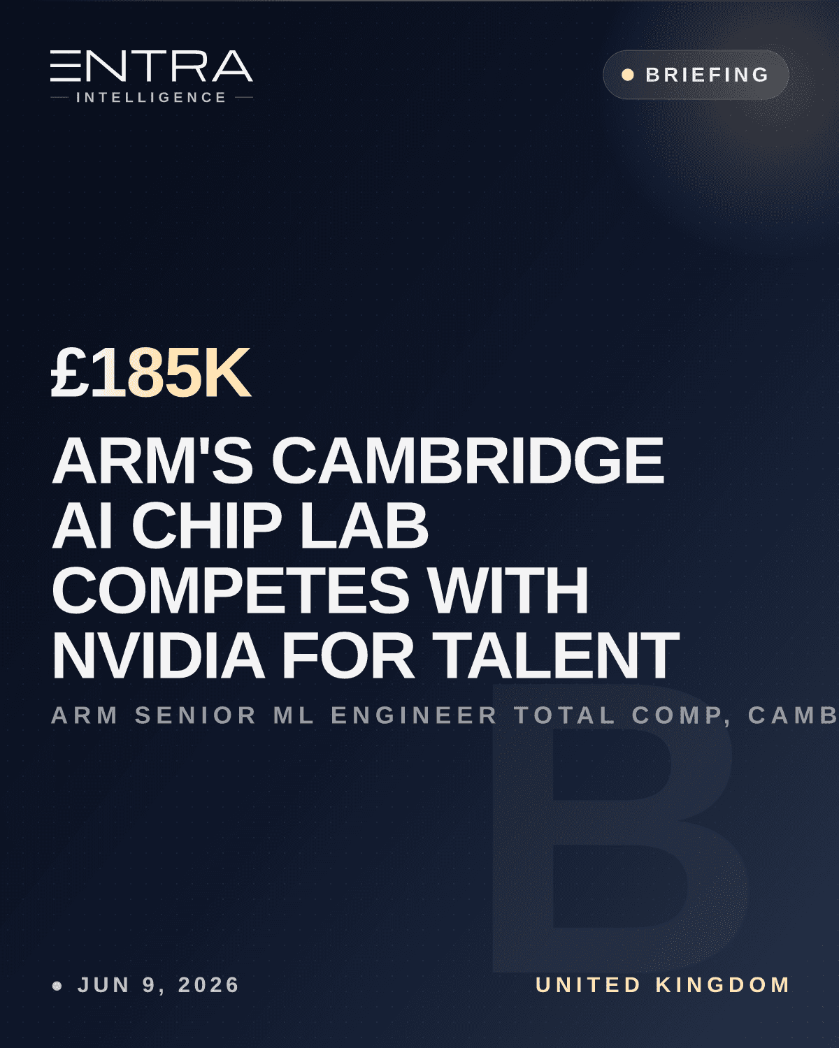 ARM's Cambridge AI Chip Lab Competes With NVIDIA for Talent