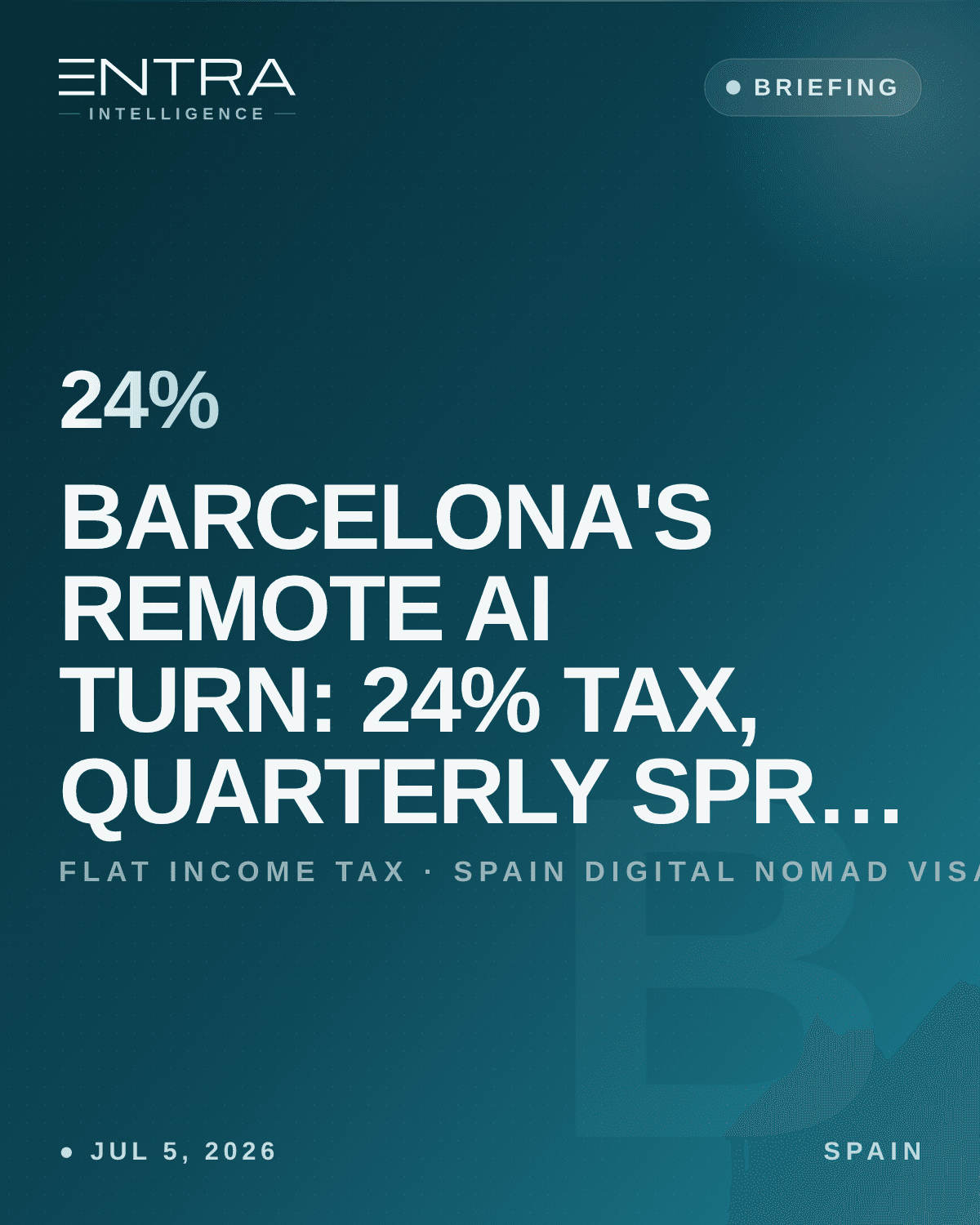 Barcelona's Remote AI Turn: 24% Tax, Quarterly Sprints