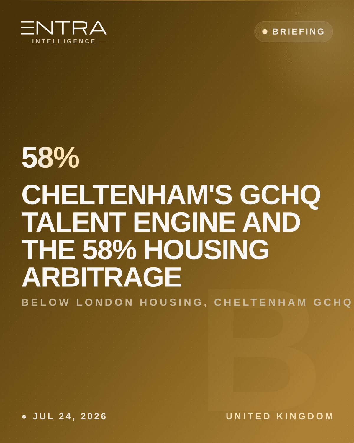 Cheltenham's GCHQ Talent Engine and the 58% Housing Arbitrage