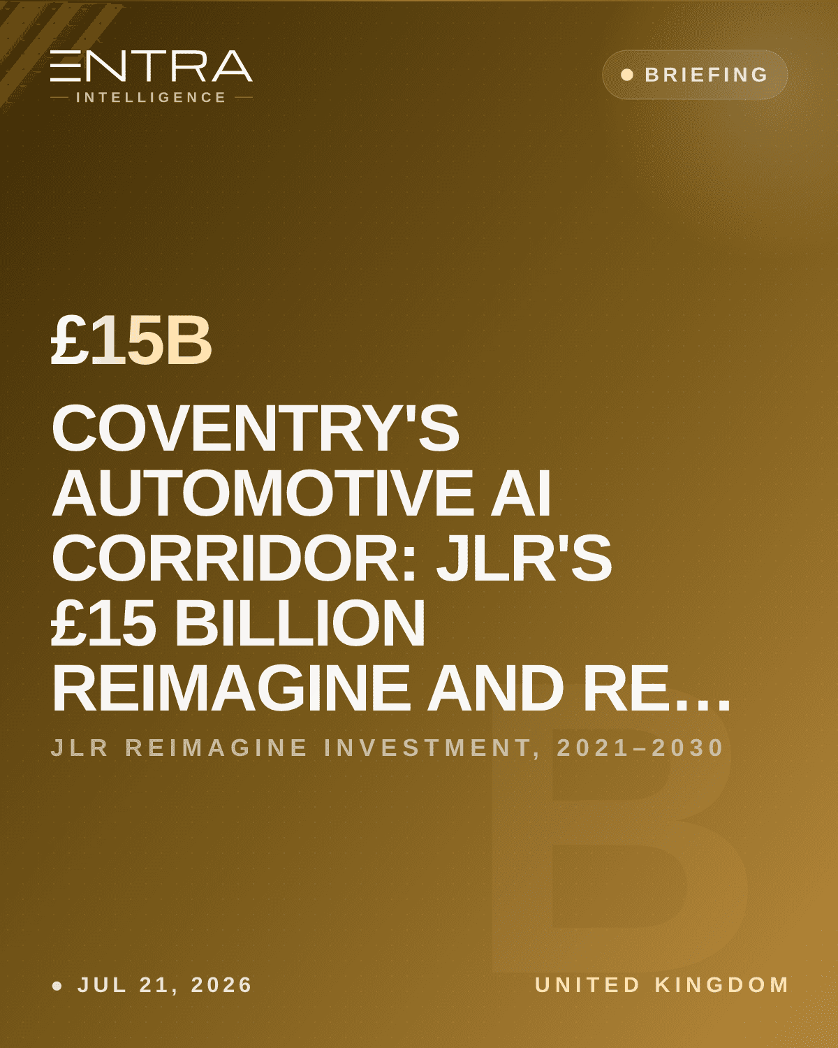 Coventry's Automotive AI Corridor: JLR's £15 Billion Reimagine and Remote Work