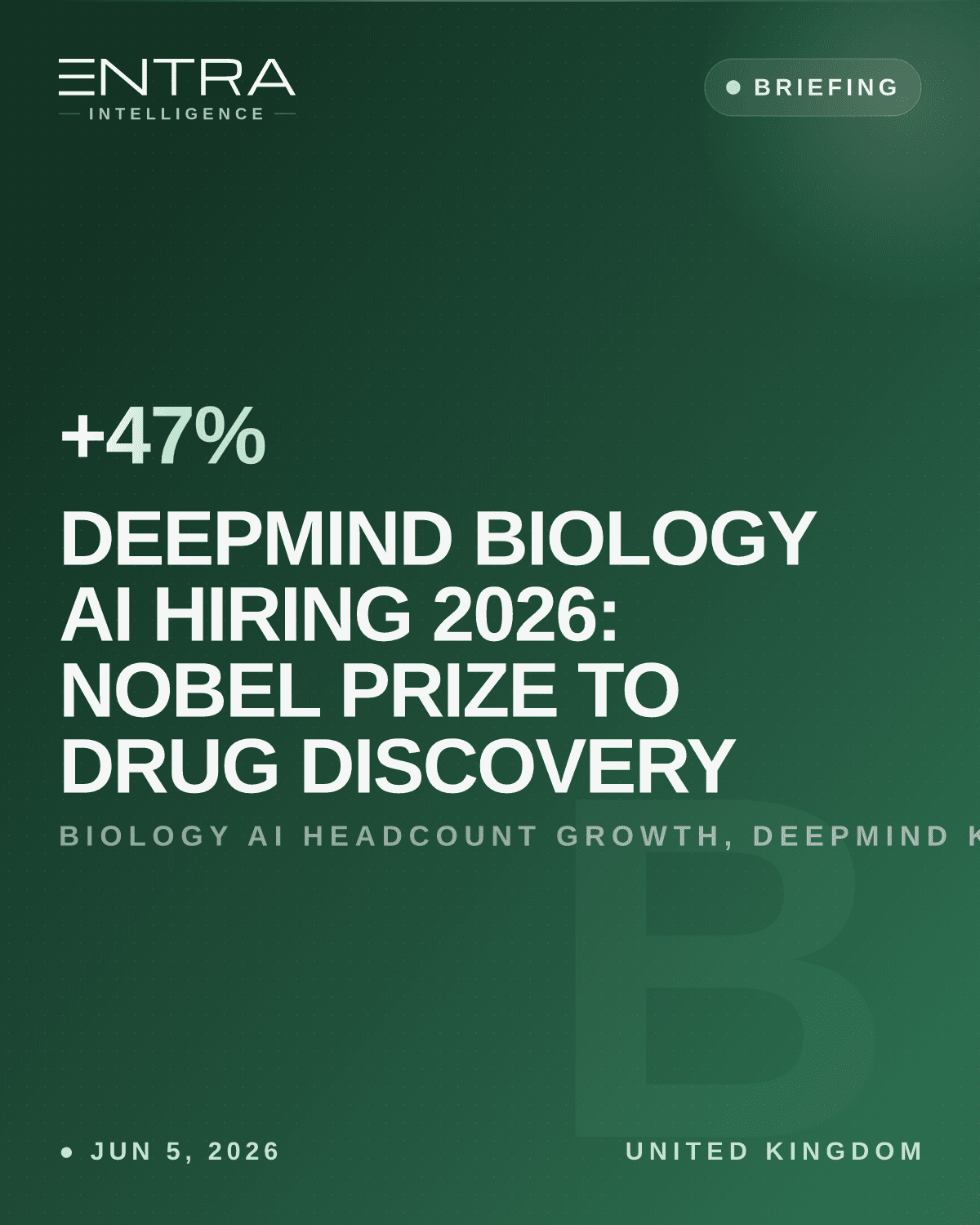DeepMind Biology AI Hiring 2026: Nobel Prize to Drug Discovery