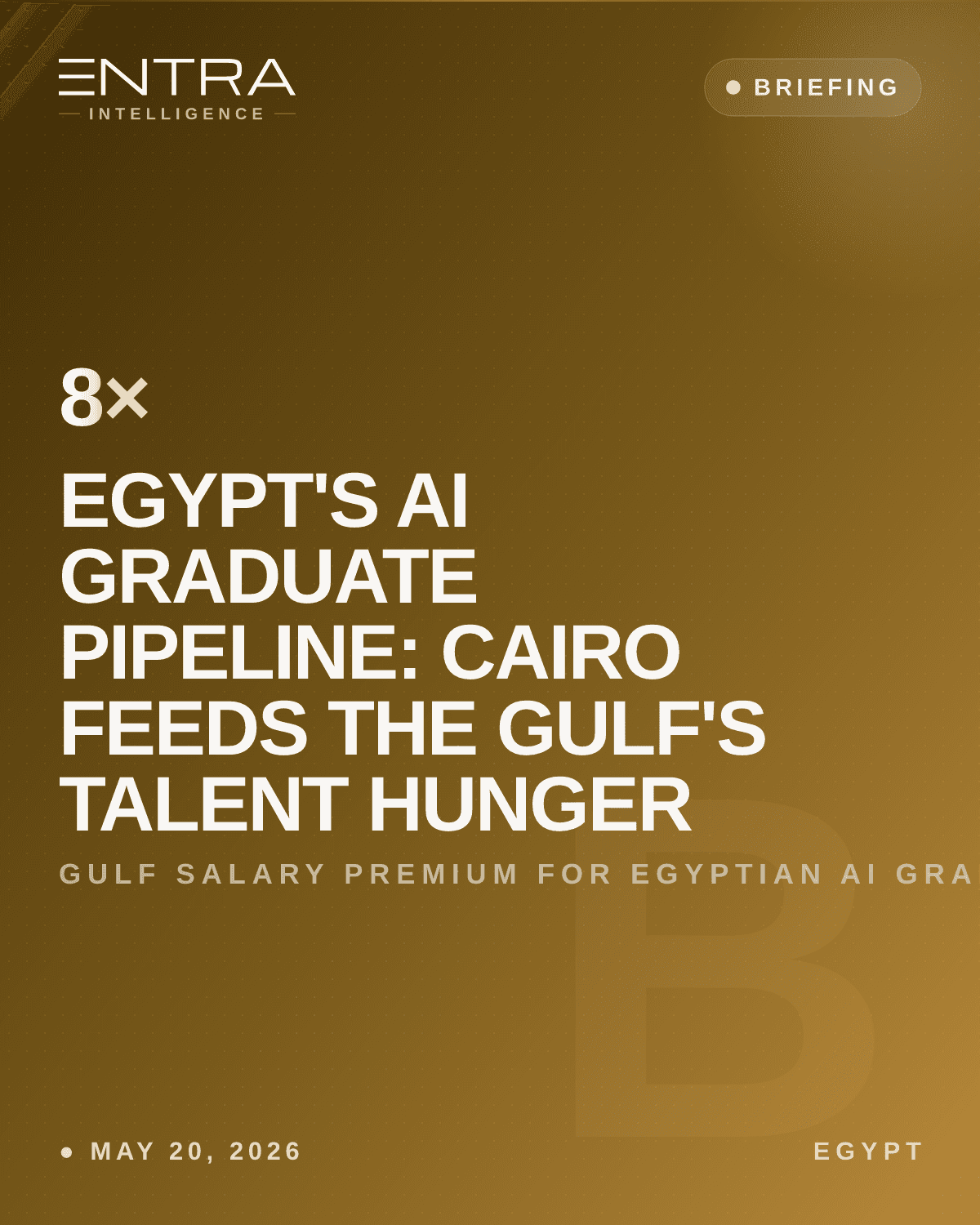 Egypt's AI Graduate Pipeline: Cairo Feeds the Gulf's Talent Hunger