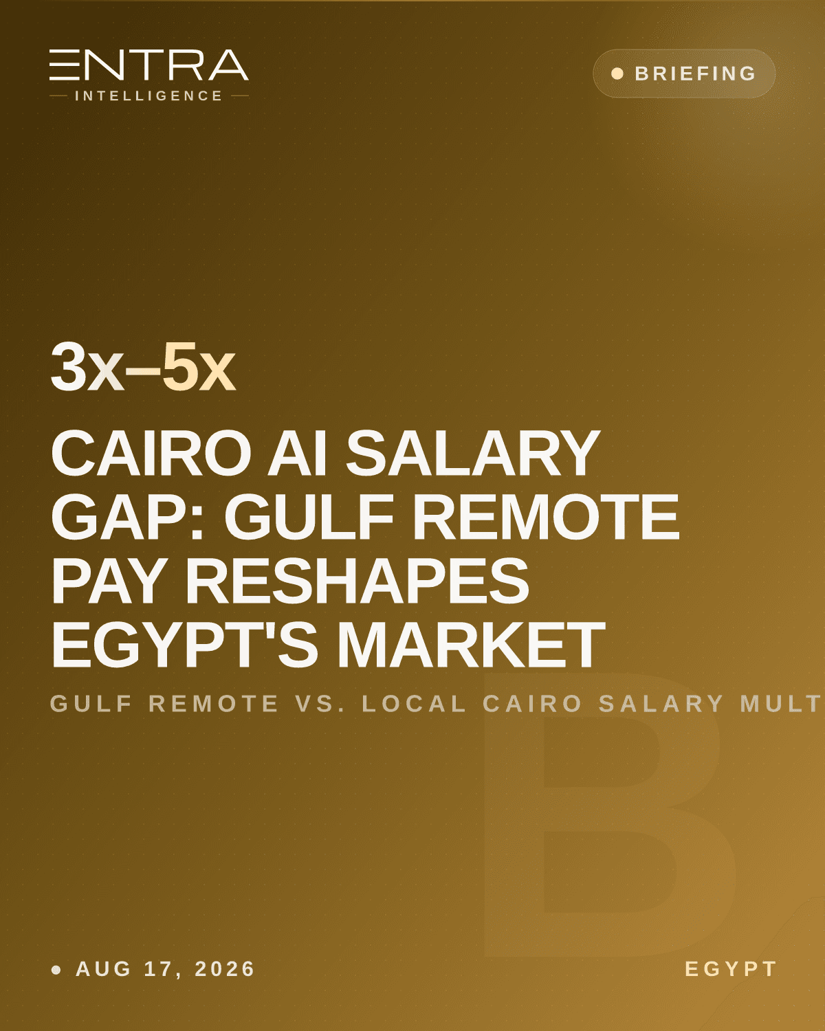 Cairo AI Salary Gap: Gulf Remote Pay Reshapes Egypt's Market