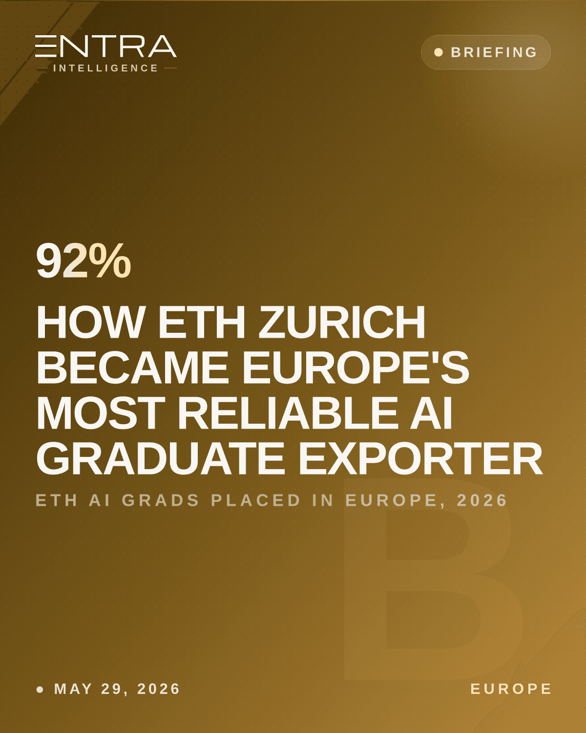 How ETH Zurich Became Europe's Most Reliable AI Graduate Exporter