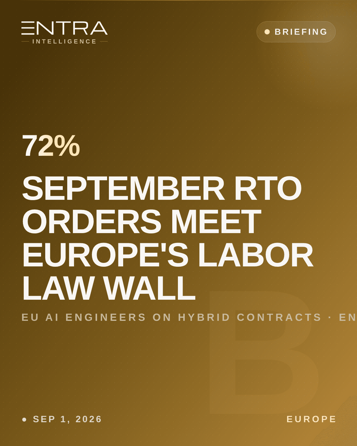 September RTO orders meet Europe's labor law wall