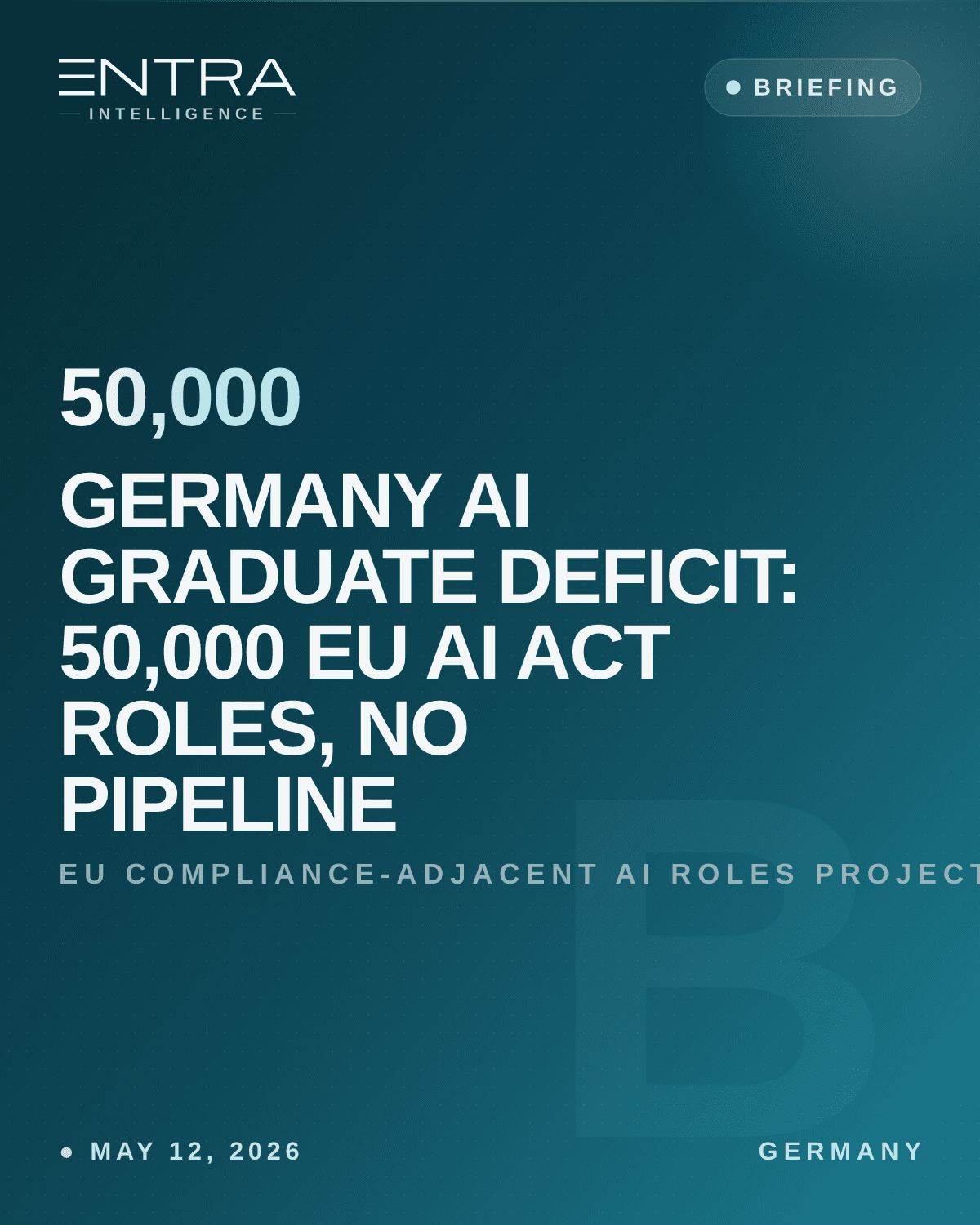 Germany AI Graduate Deficit: 50,000 EU AI Act Roles, No Pipeline