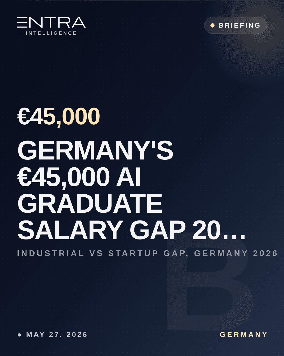 Germany's €45,000 AI Graduate Salary Gap 2026