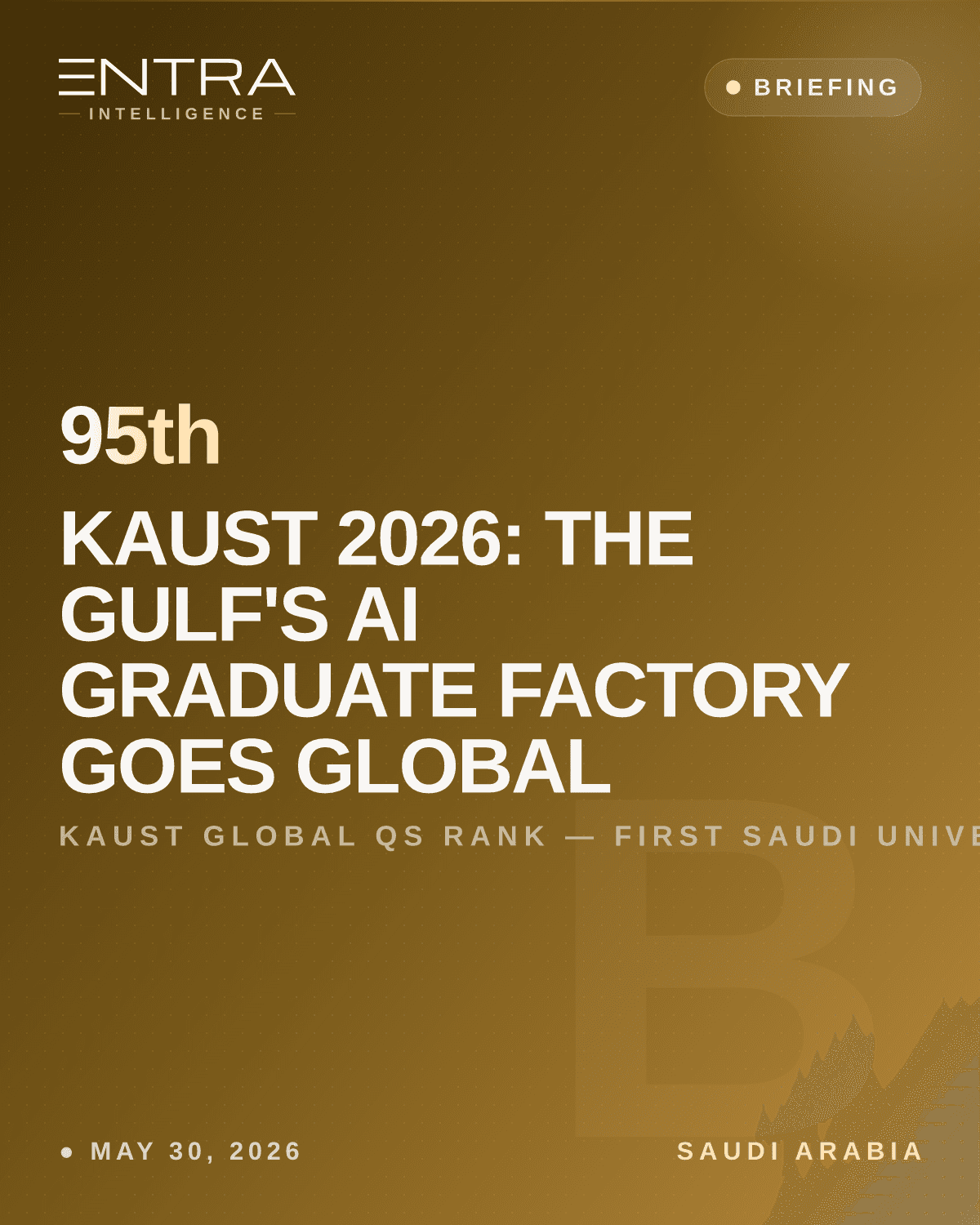 KAUST 2026: The Gulf's AI Graduate Factory Goes Global