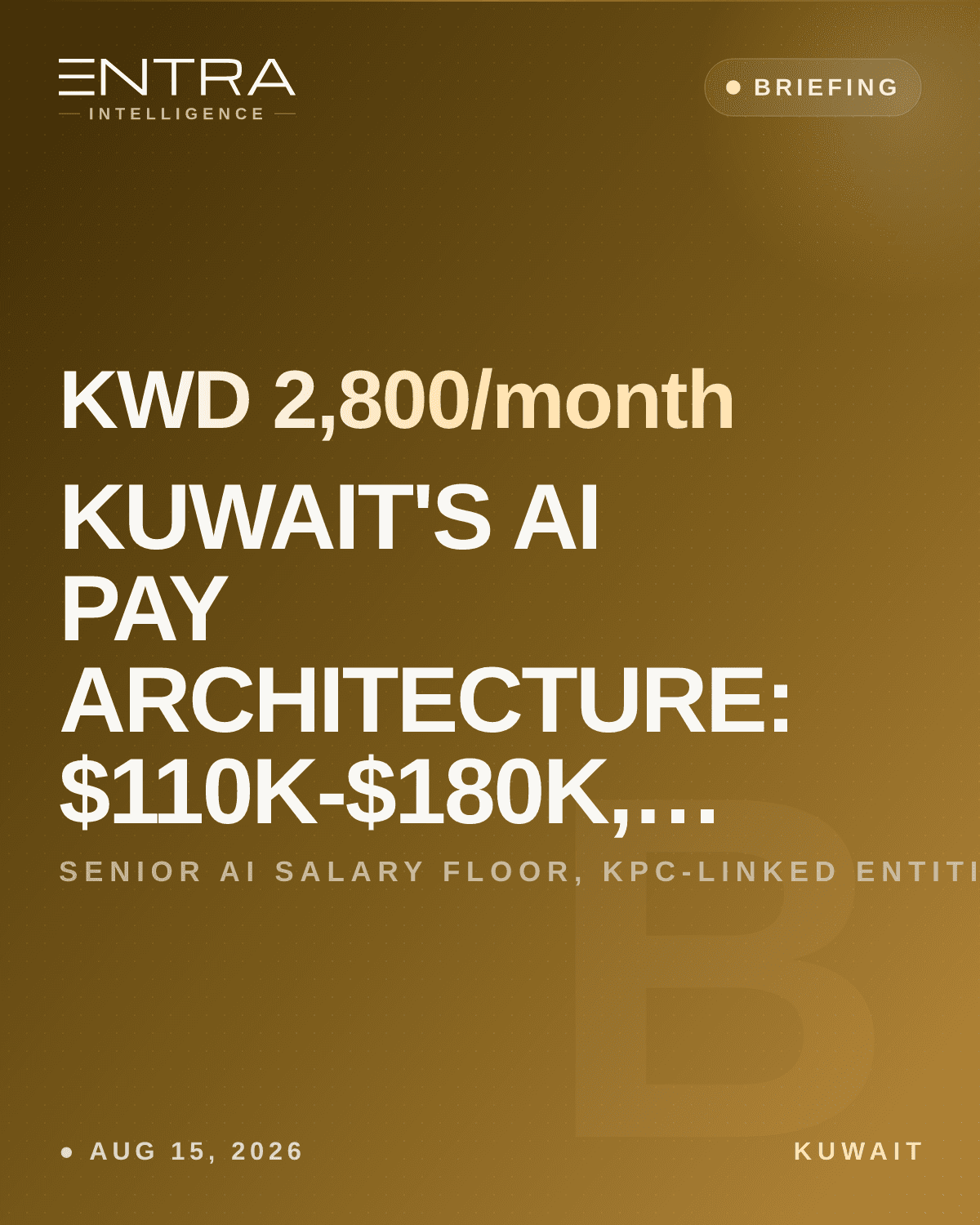 Kuwait's AI Pay Architecture: $110K-$180K, Zero Tax