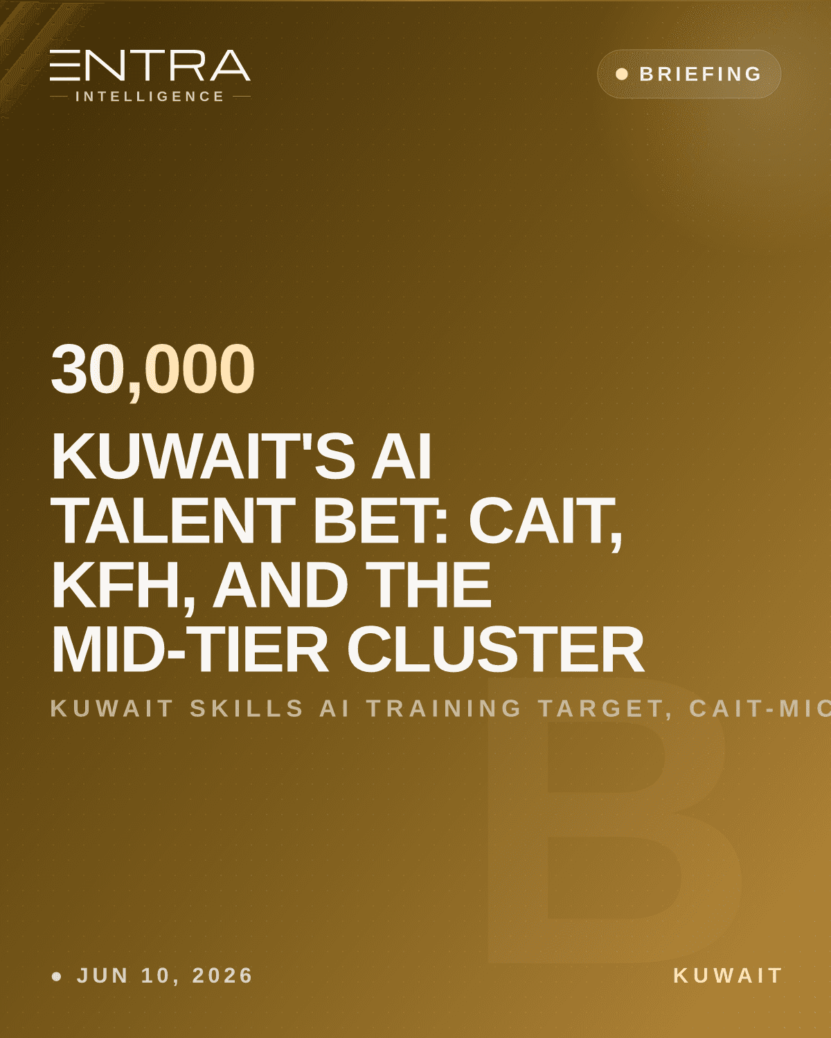Kuwait's AI Talent Bet: CAIT, KFH, and the Mid-Tier Cluster
