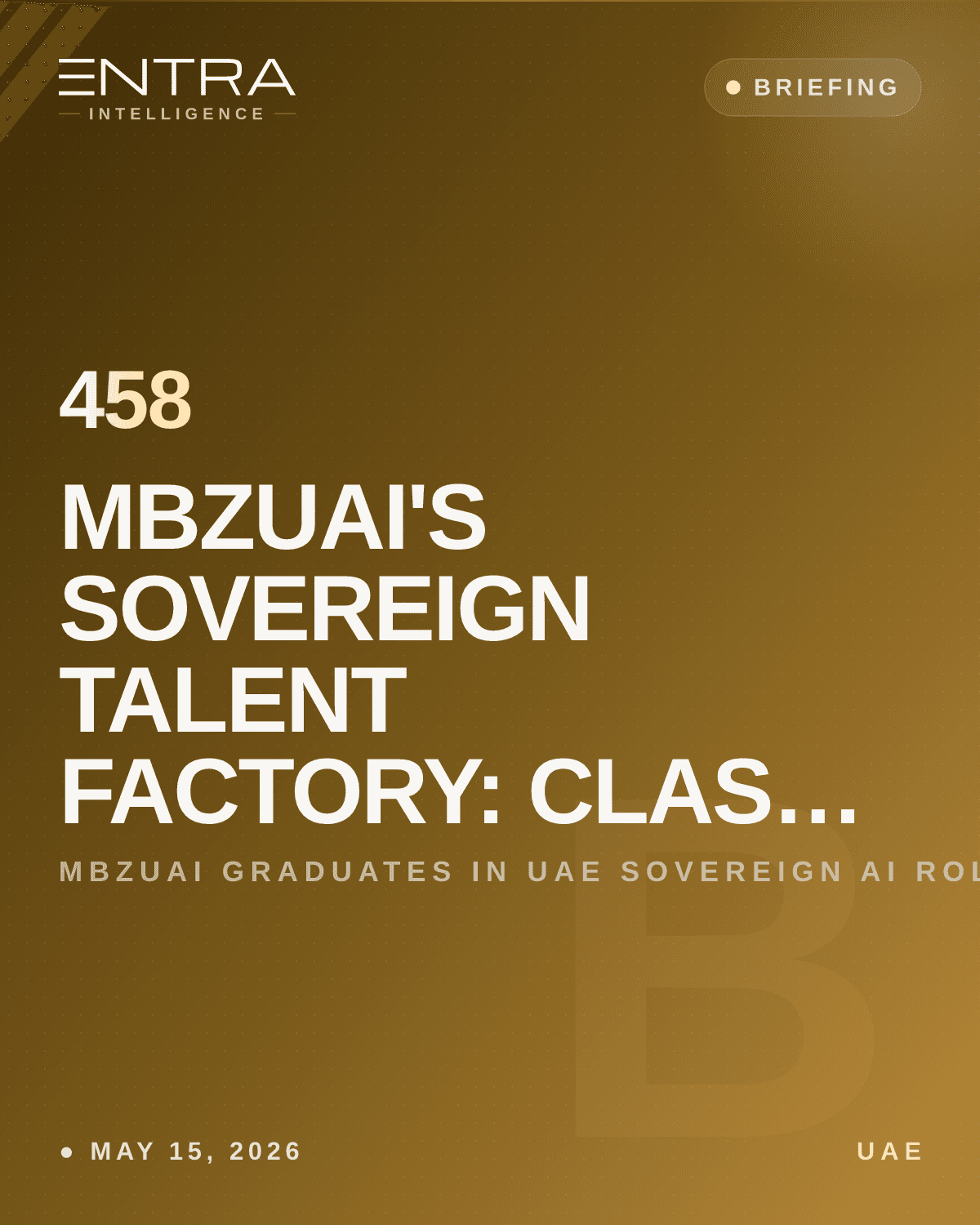 MBZUAI's Sovereign Talent Factory: Class of 2026