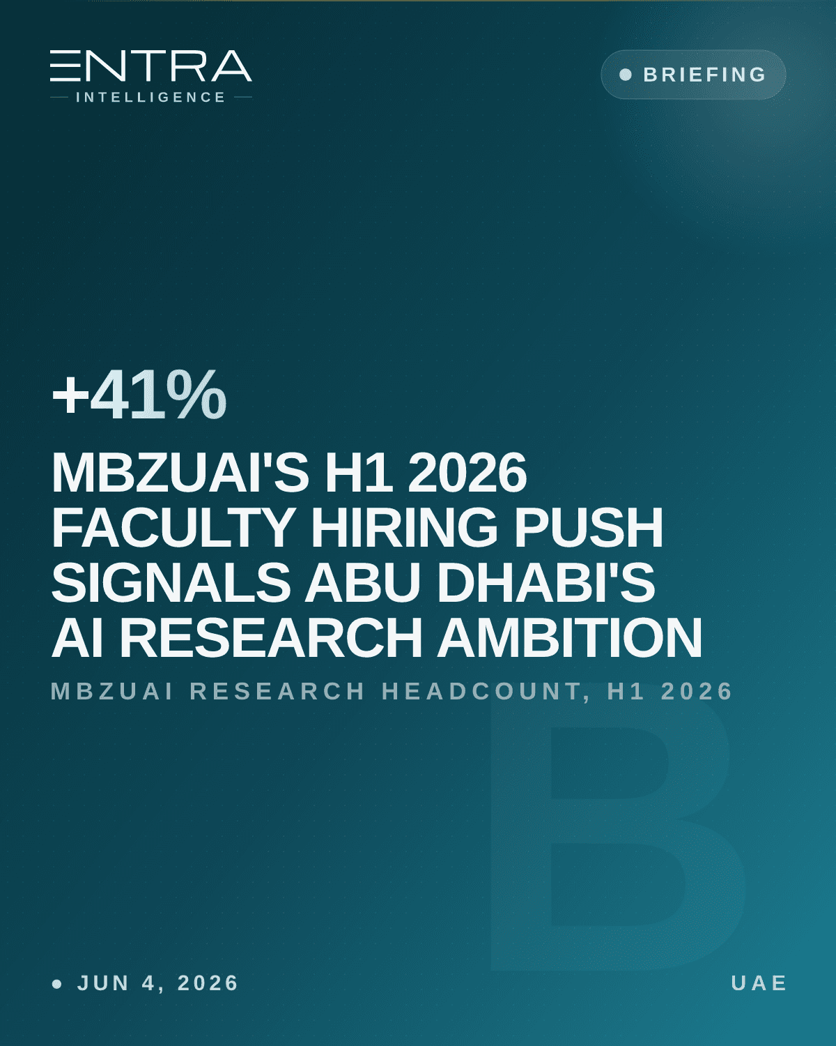 MBZUAI's H1 2026 Faculty Hiring Push Signals Abu Dhabi's AI Research Ambition