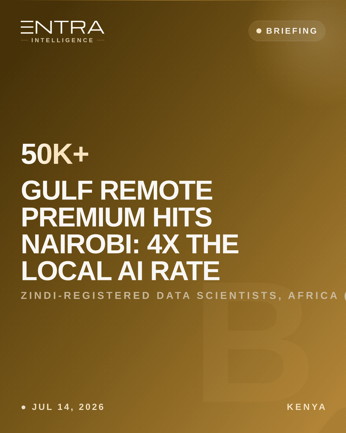 Gulf Remote Premium Hits Nairobi: 4x the Local AI Rate