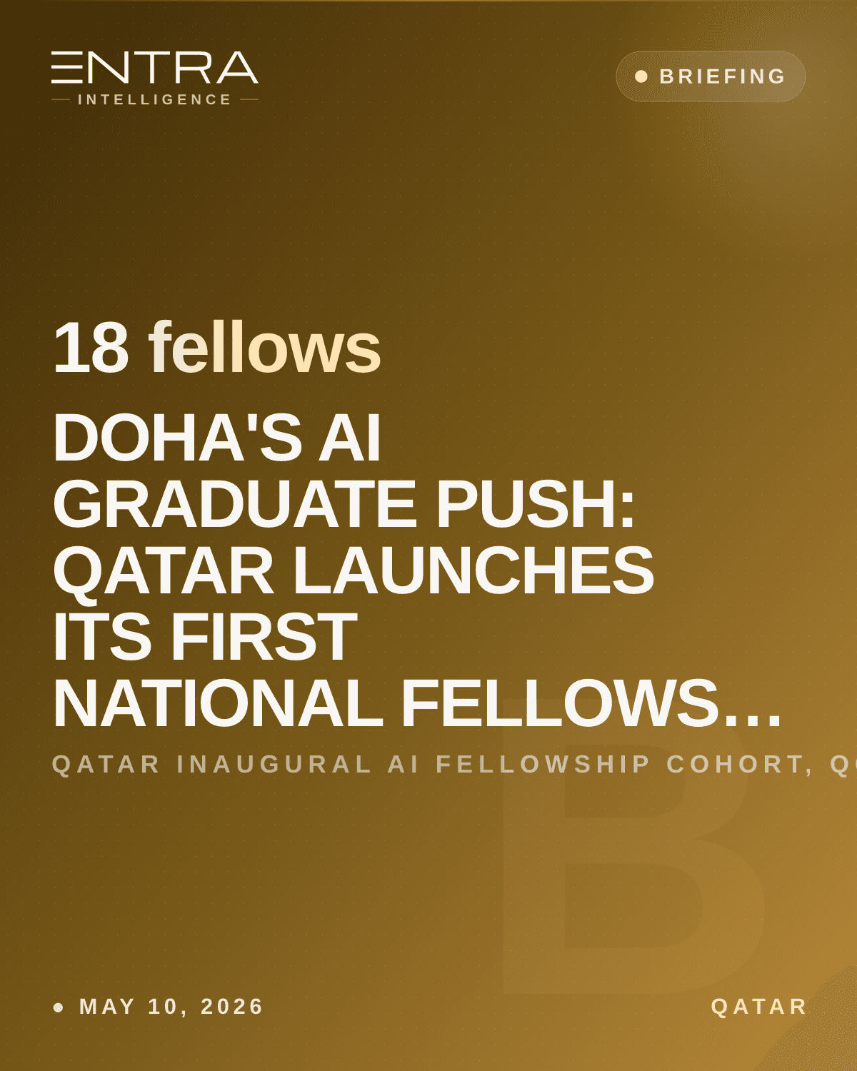 Doha's AI Graduate Push: Qatar Launches Its First National Fellowship