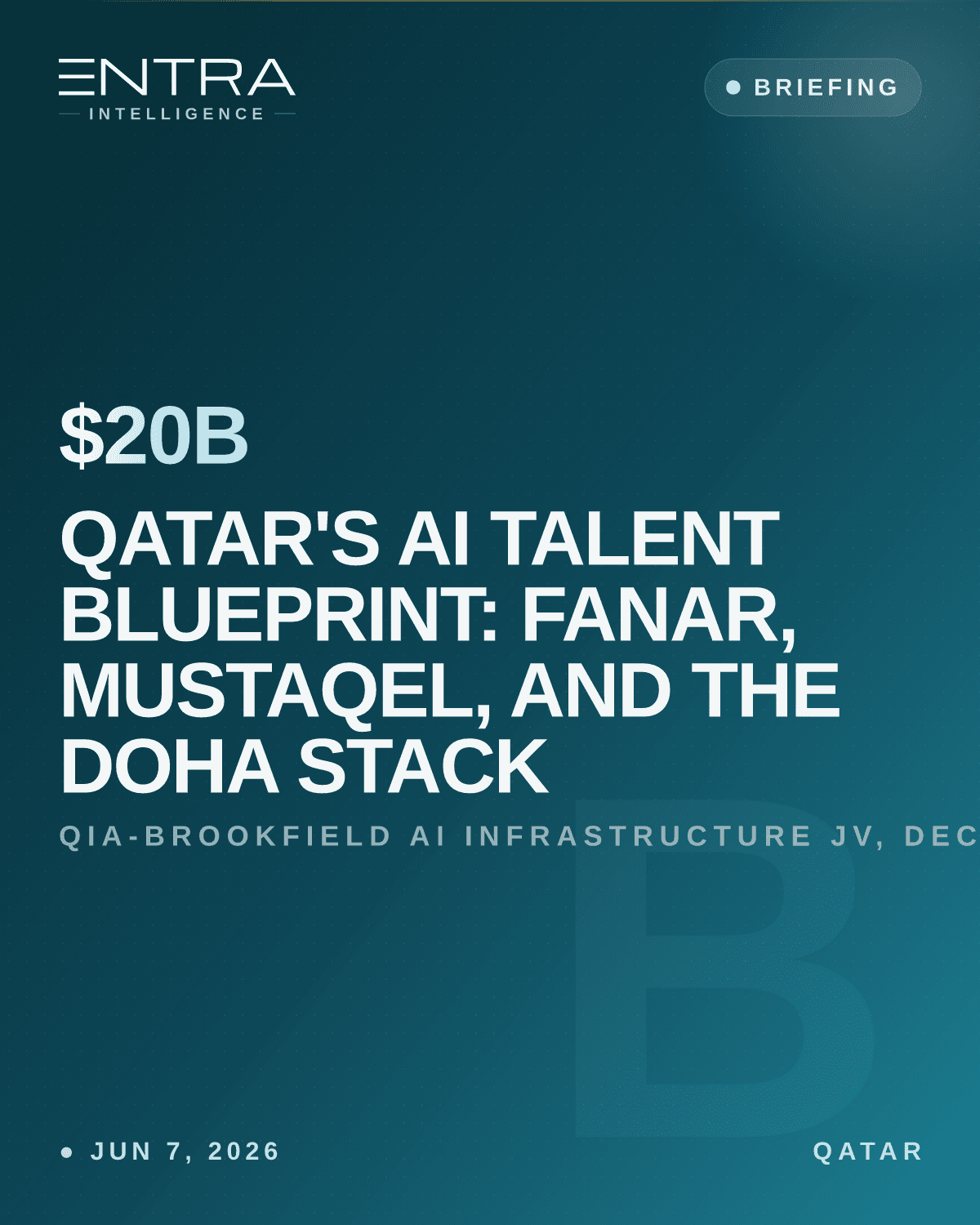 Qatar's AI Talent Blueprint: Fanar, Mustaqel, and the Doha Stack