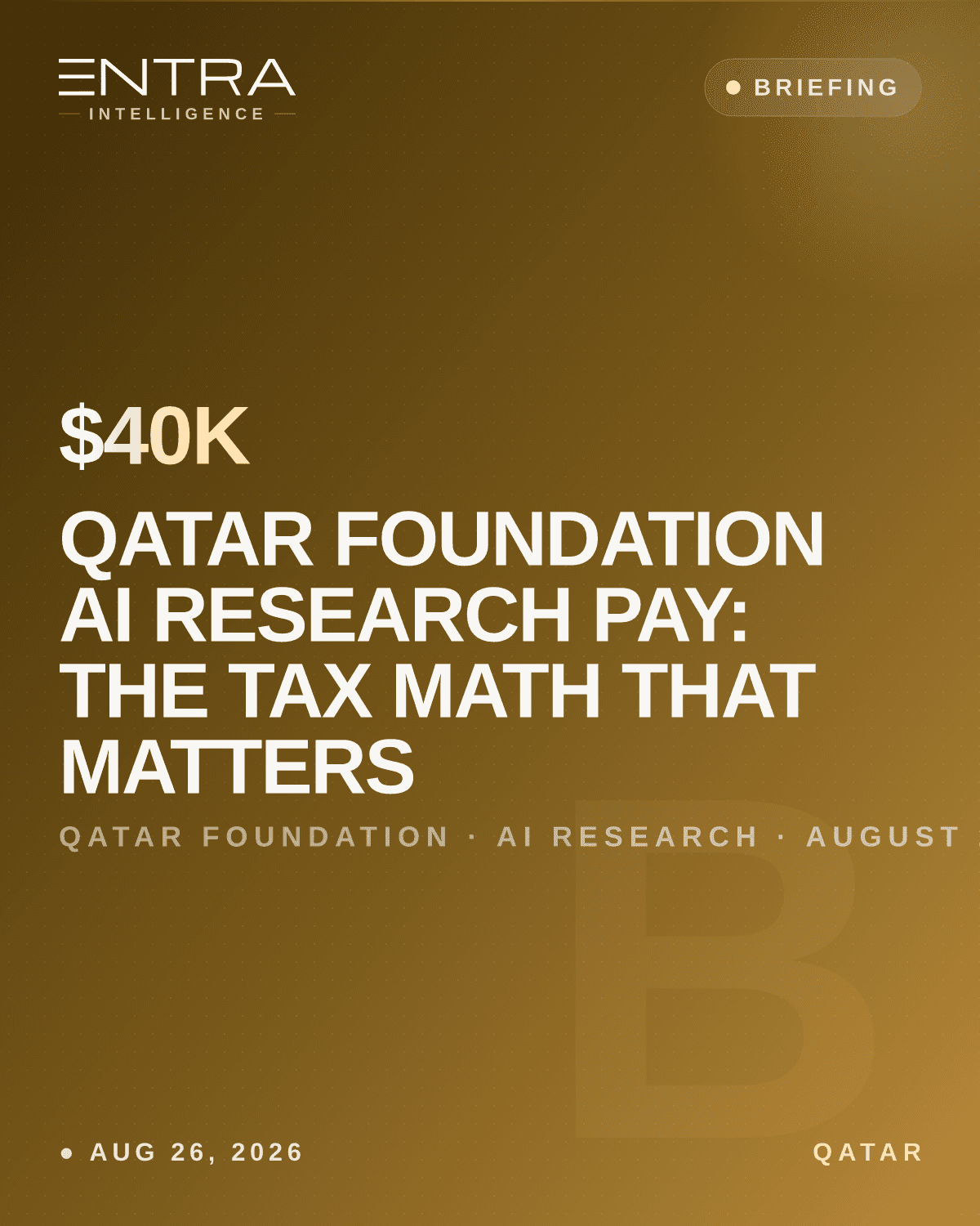 Qatar Foundation AI research pay: the tax math that matters