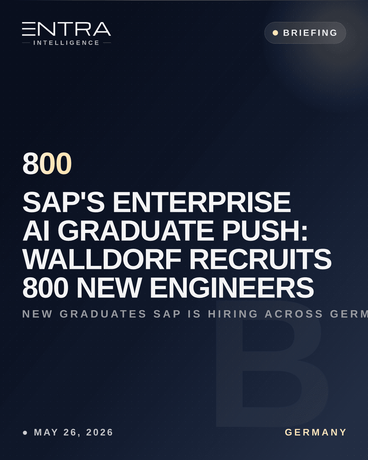 SAP's Enterprise AI Graduate Push: Walldorf Recruits 800 New Engineers