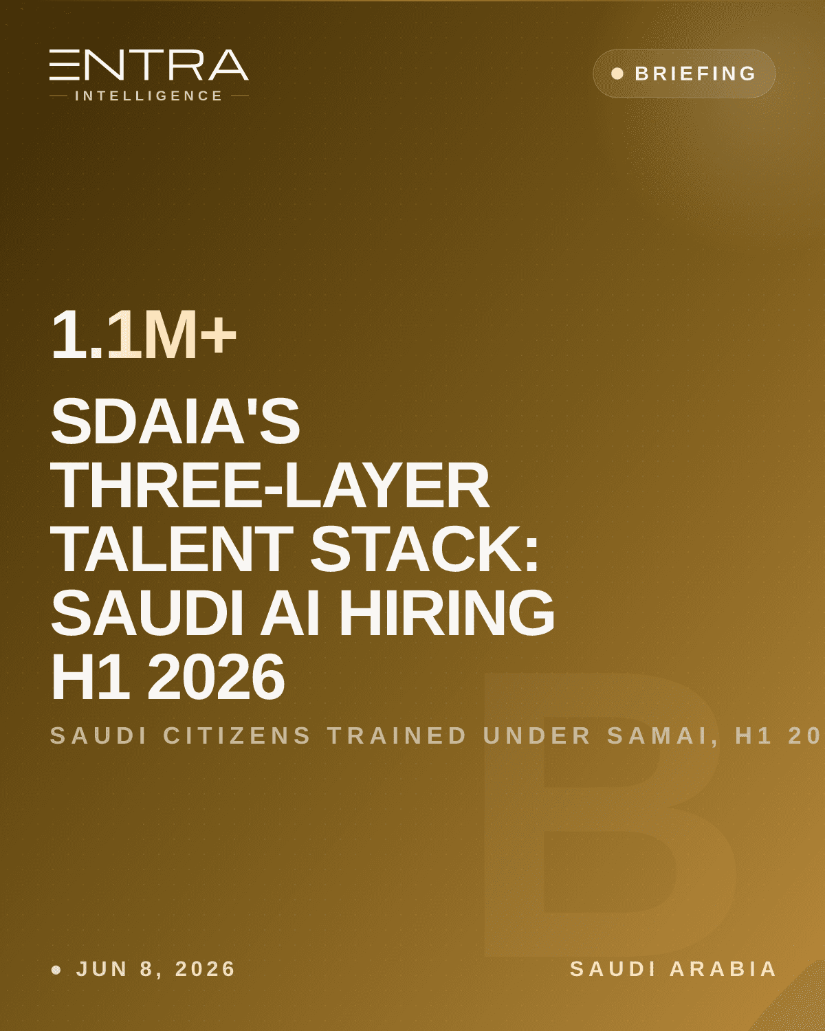 SDAIA's Three-Layer Talent Stack: Saudi AI Hiring H1 2026