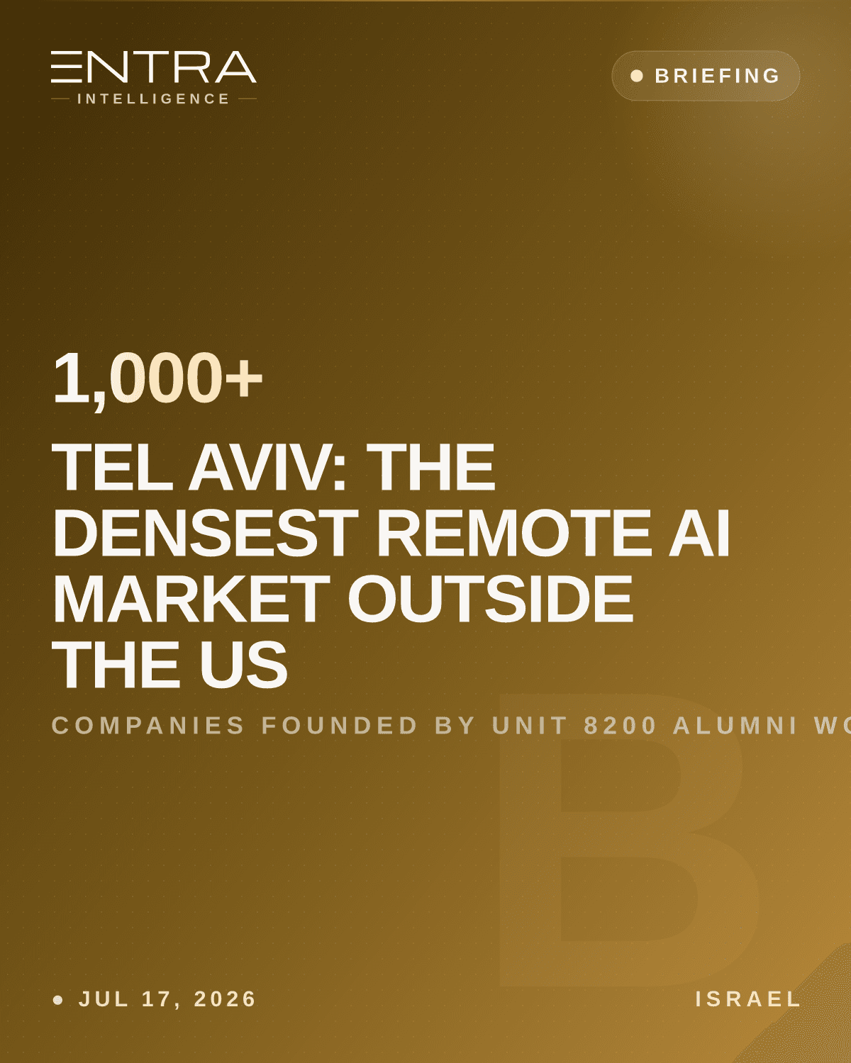Tel Aviv: The Densest Remote AI Market Outside the US