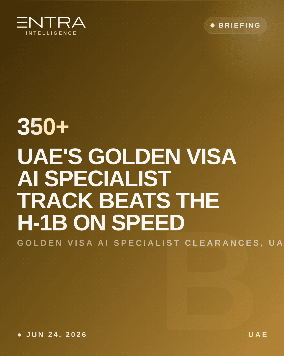 UAE's Golden Visa AI Specialist Track Beats the H-1B on Speed