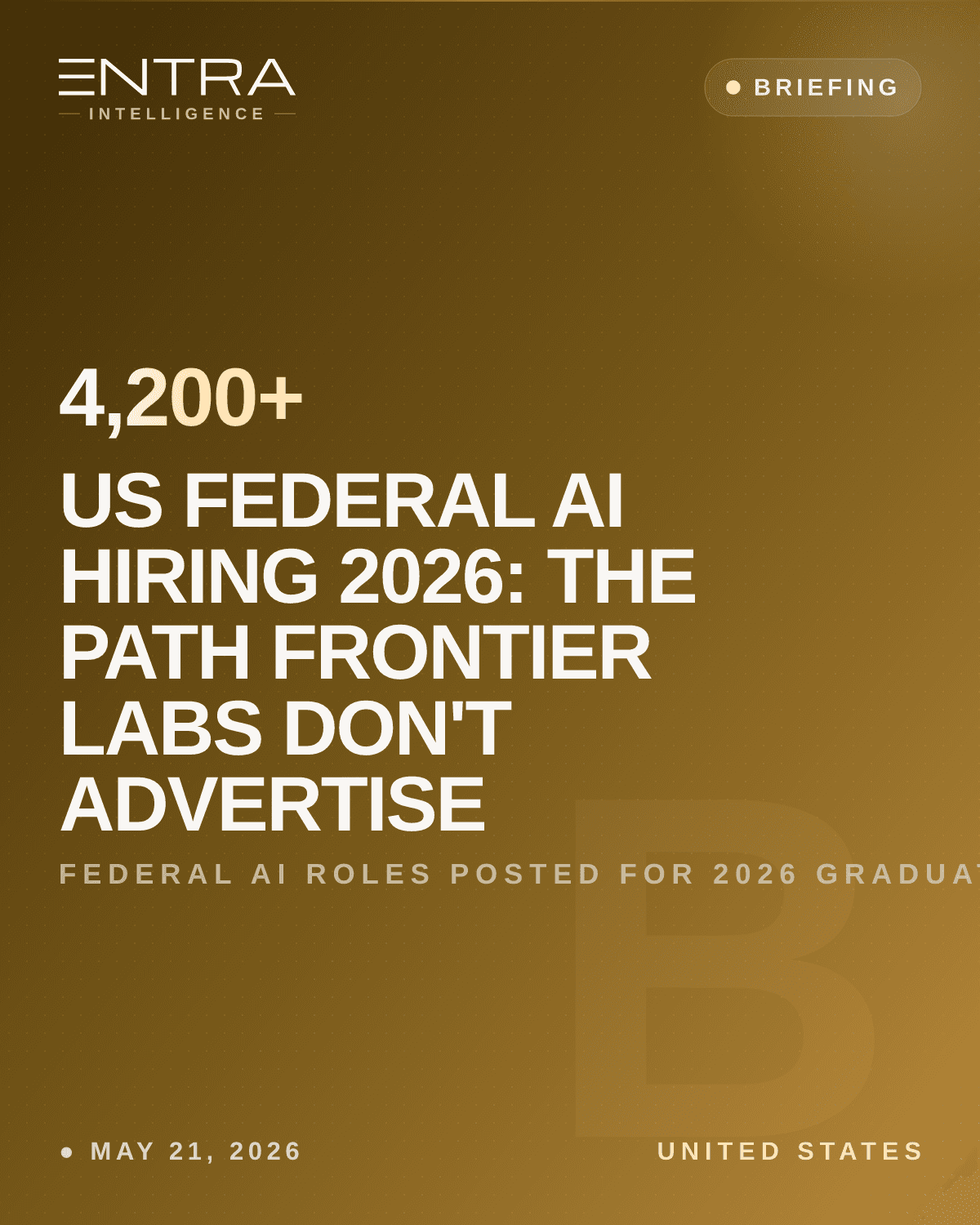 US Federal AI Hiring 2026: The Path Frontier Labs Don't Advertise