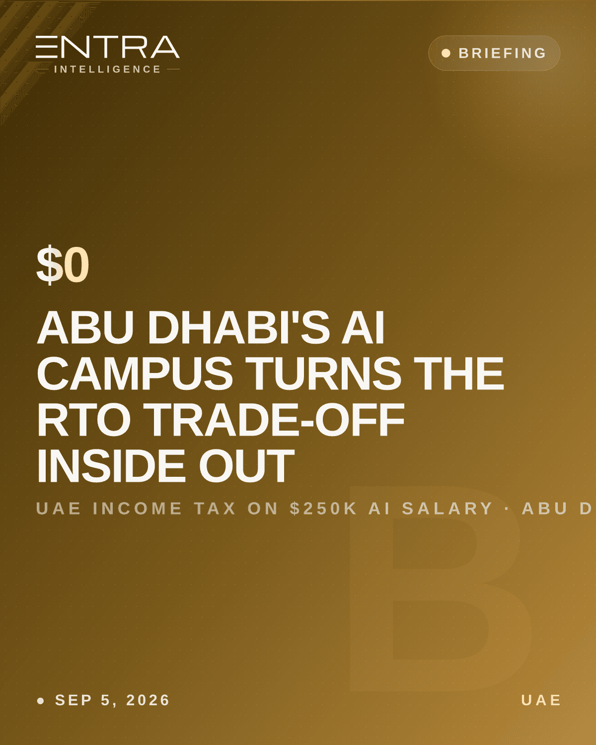 Abu Dhabi's AI Campus Turns the RTO Trade-Off Inside Out