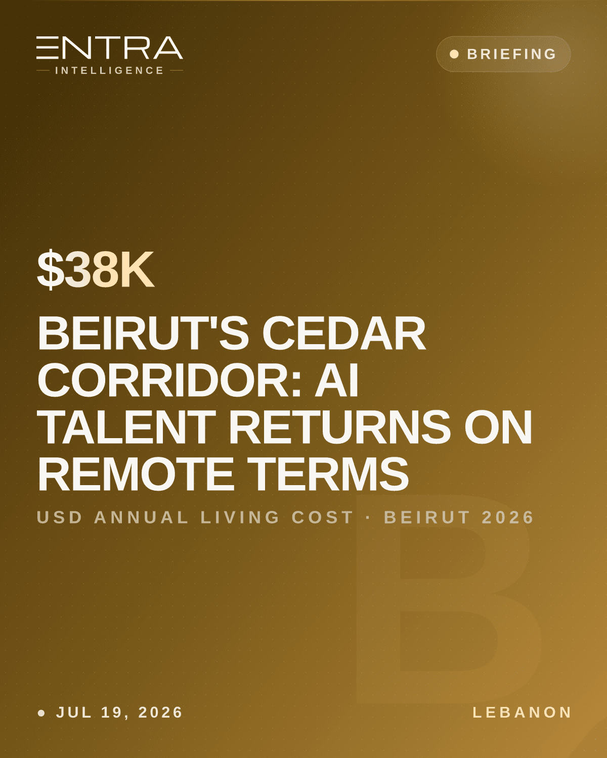 Beirut's Cedar Corridor: AI Talent Returns on Remote Terms