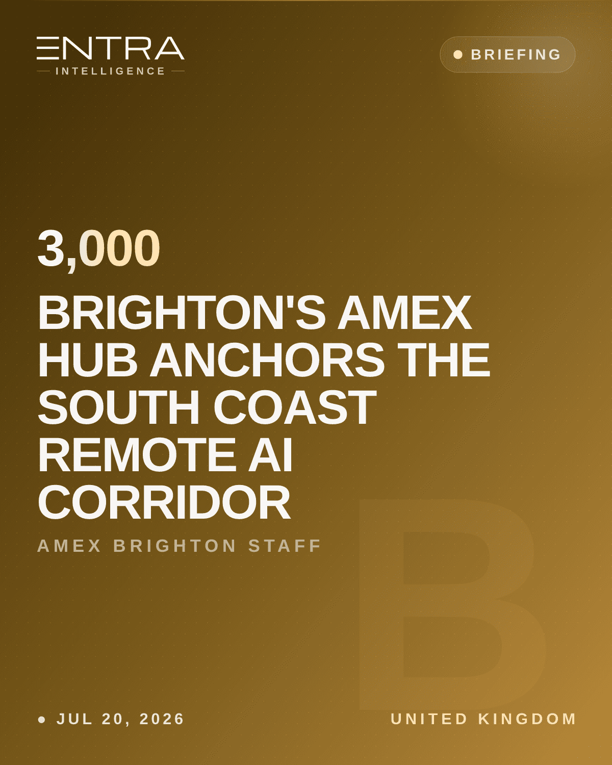 Brighton's Amex Hub Anchors the South Coast Remote AI Corridor