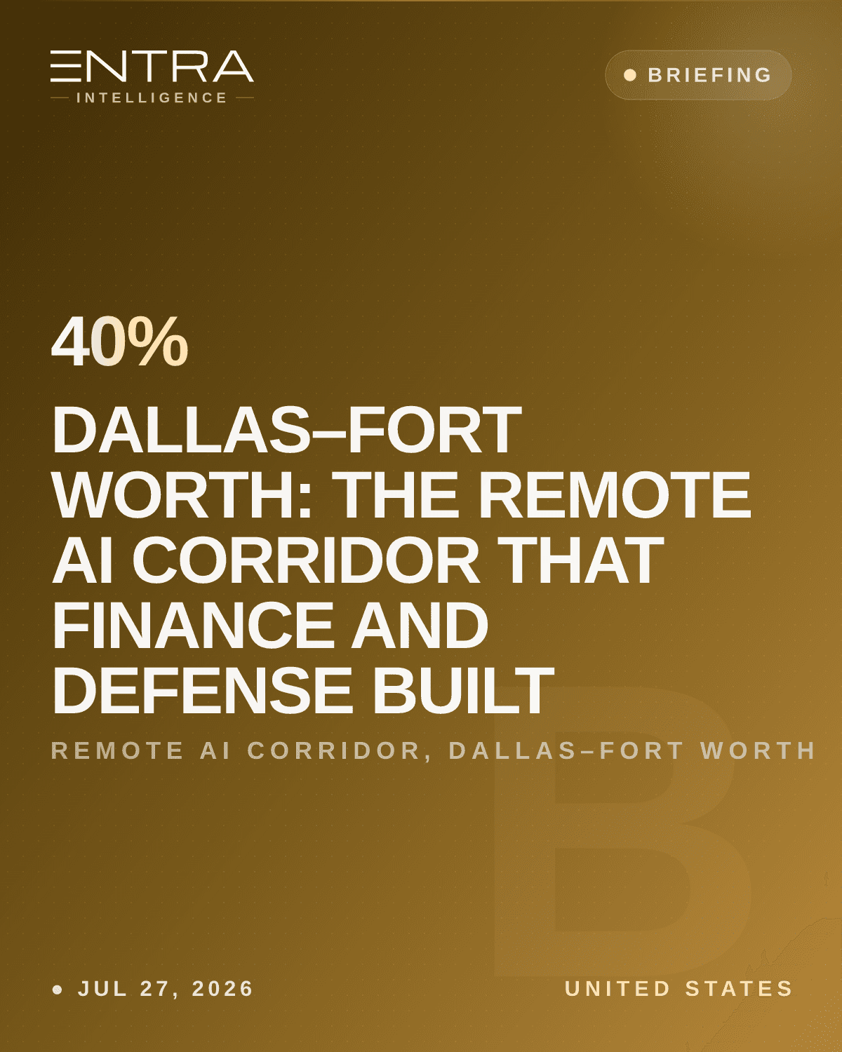 Dallas–Fort Worth: The Remote AI Corridor That Finance and Defense Built