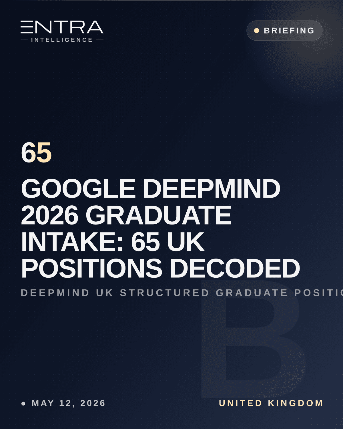Google DeepMind 2026 Graduate Intake: 65 UK Positions Decoded