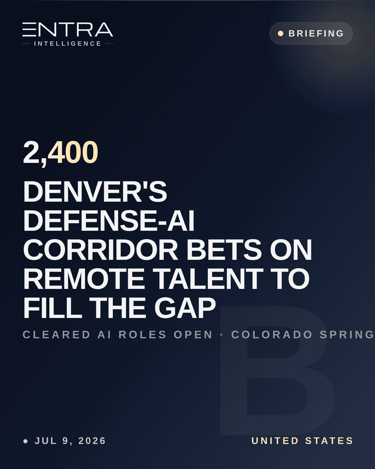 Denver's Defense-AI Corridor Bets on Remote Talent to Fill the Gap