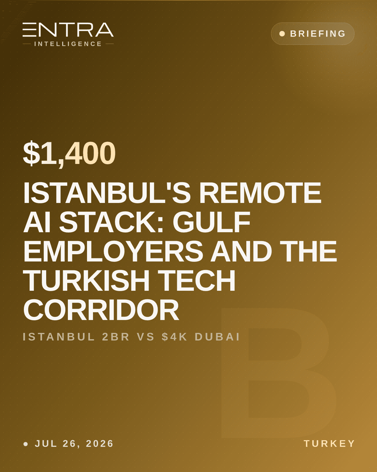 Istanbul's Remote AI Stack: Gulf Employers and the Turkish Tech Corridor
