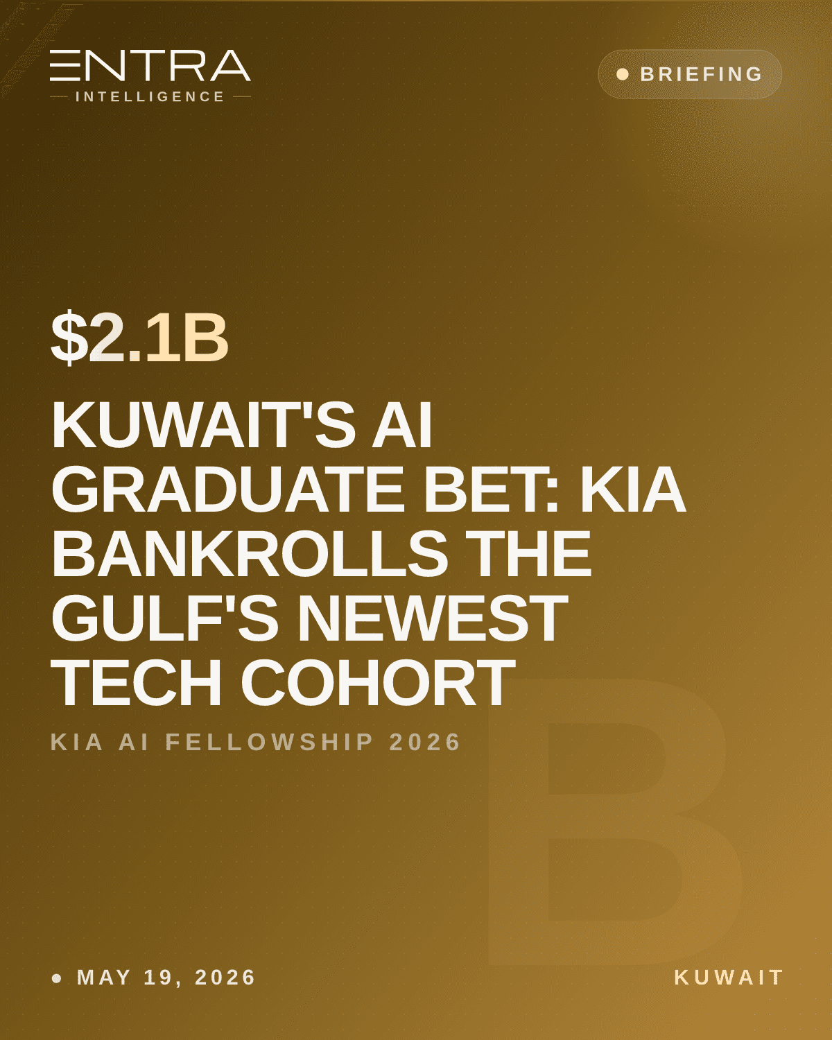Kuwait's AI Graduate Bet: KIA Bankrolls the Gulf's Newest Tech Cohort