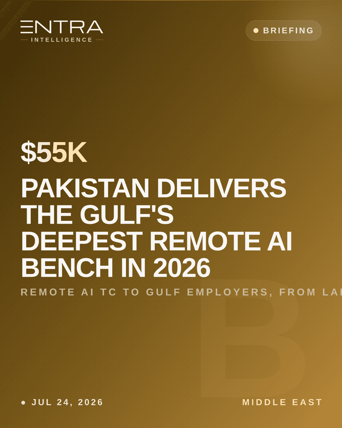 Pakistan Delivers the Gulf's Deepest Remote AI Bench in 2026