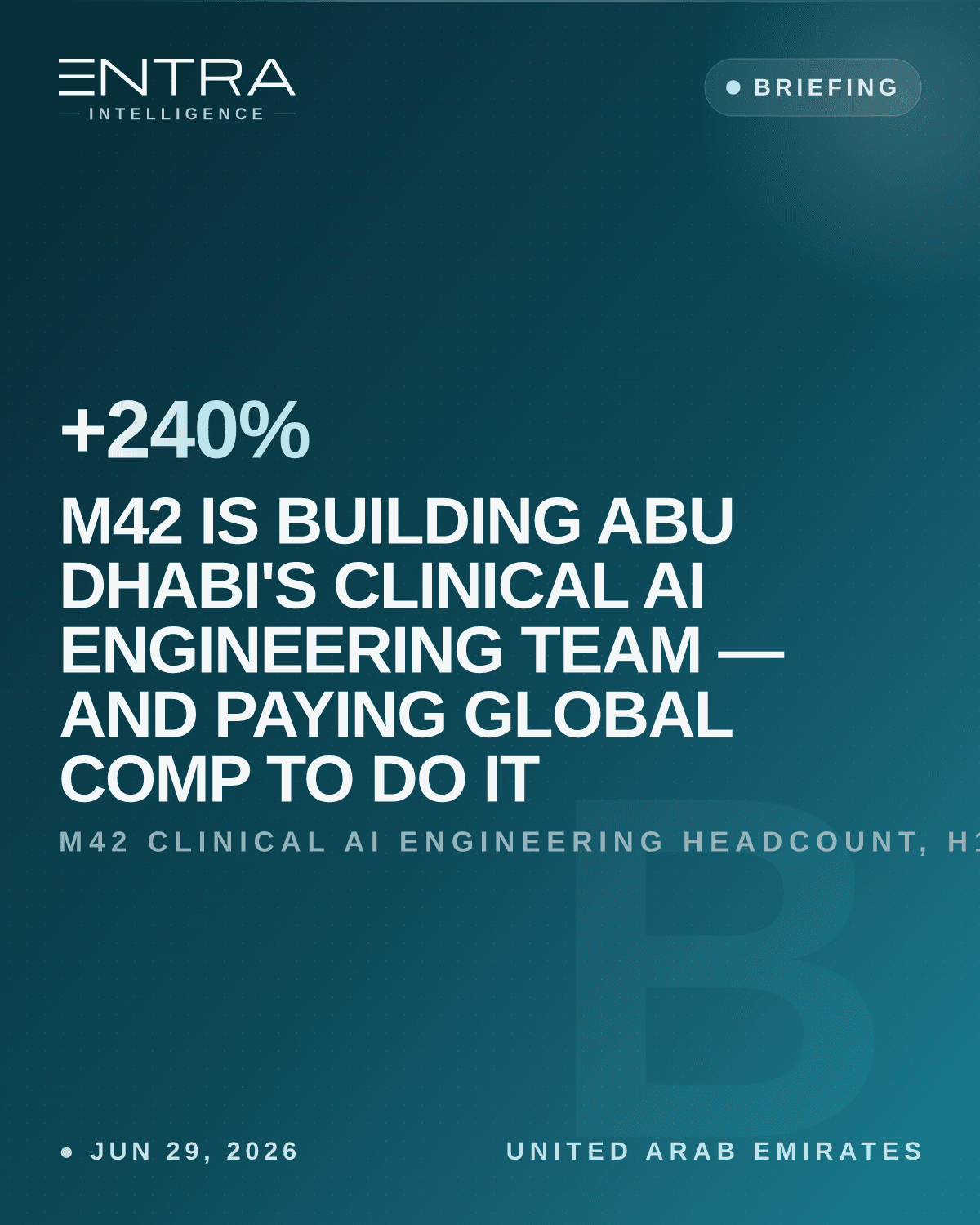 M42 Is Building Abu Dhabi's Clinical AI Engineering Team — and Paying Global Comp to Do It