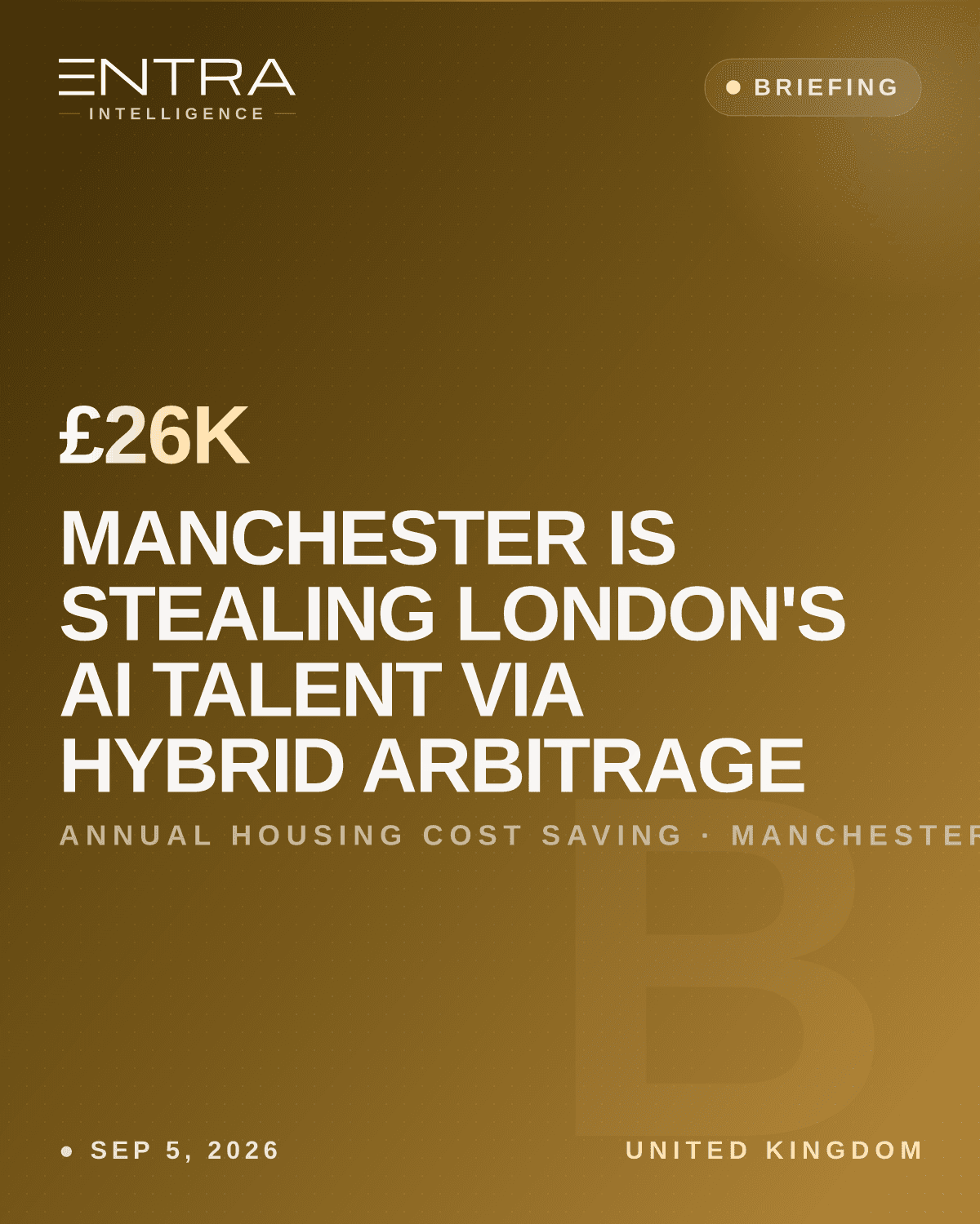 Manchester Is Stealing London's AI Talent via Hybrid Arbitrage