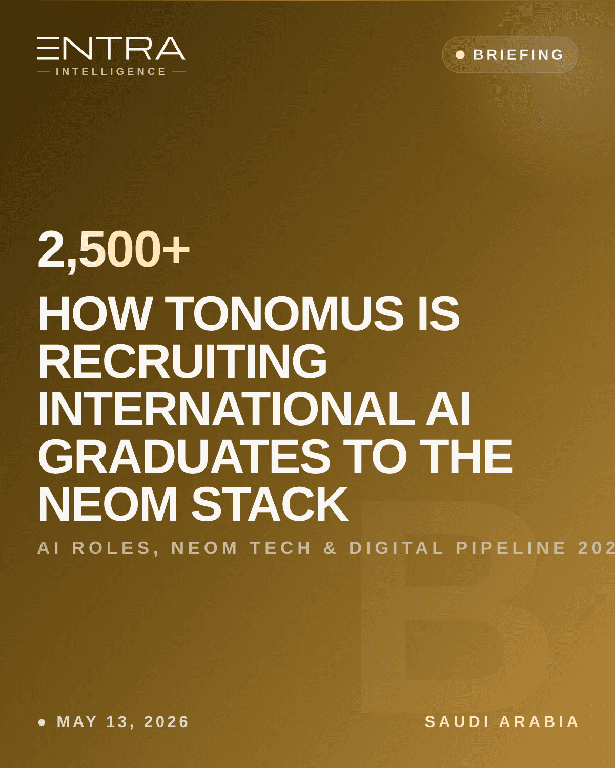 How Tonomus Is Recruiting International AI Graduates to the NEOM Stack