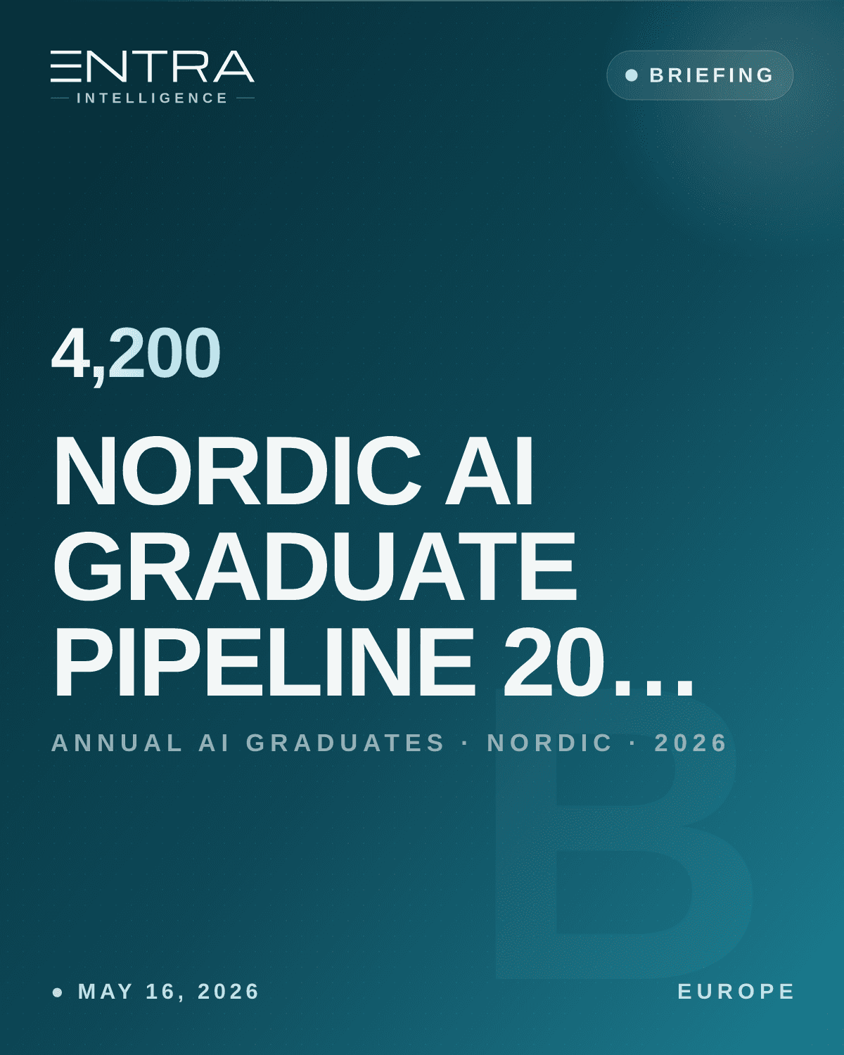 Nordic AI Graduate Pipeline 2026