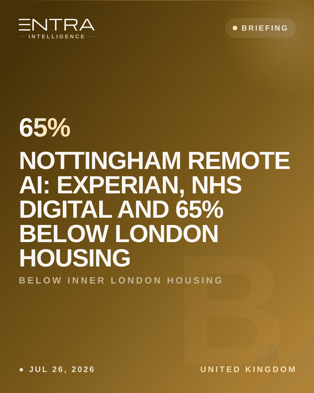 Nottingham Remote AI: Experian, NHS Digital and 65% Below London Housing