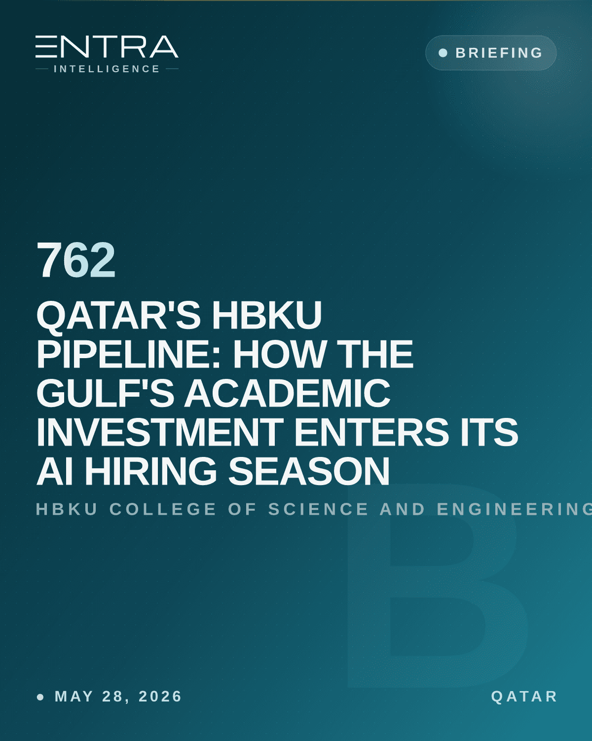 Qatar's HBKU Pipeline: How the Gulf's Academic Investment Enters Its AI Hiring Season