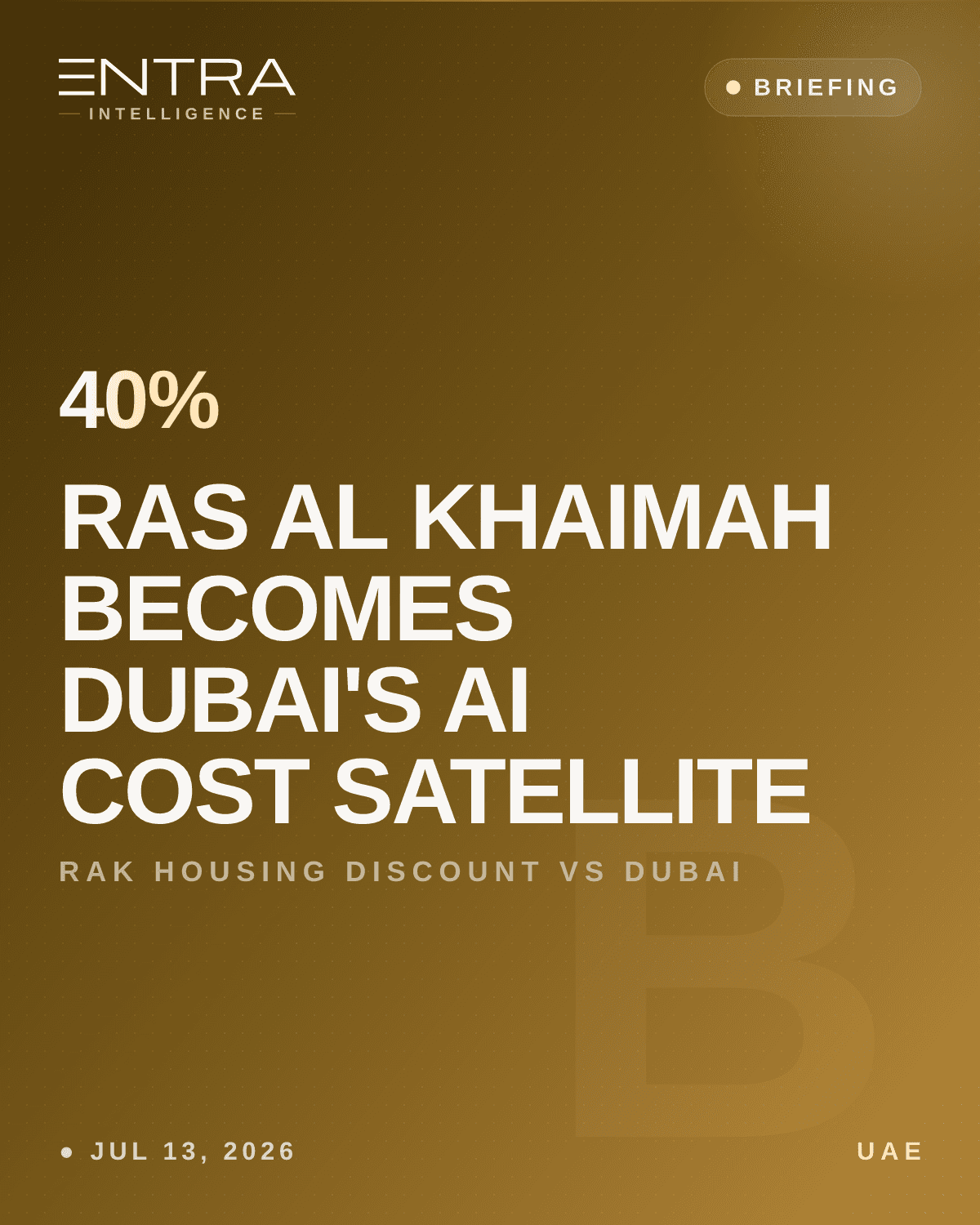 Ras Al Khaimah Becomes Dubai's AI Cost Satellite