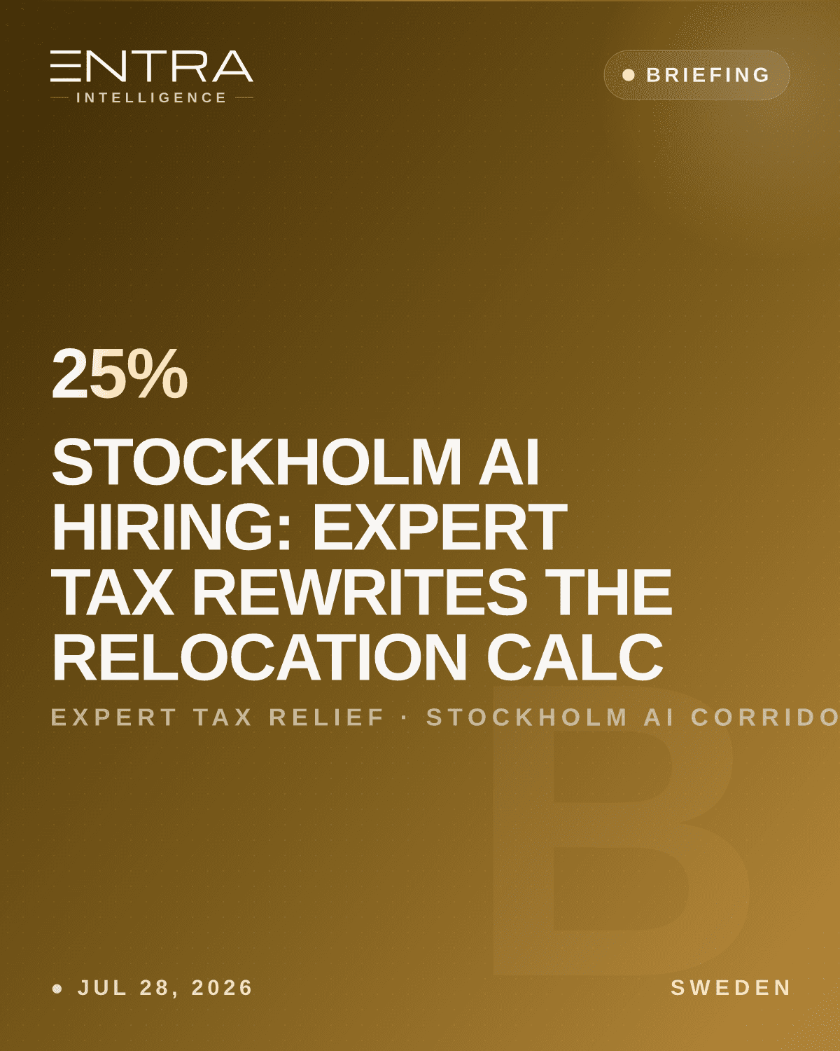Stockholm AI Hiring: Expert Tax Rewrites the Relocation Calc