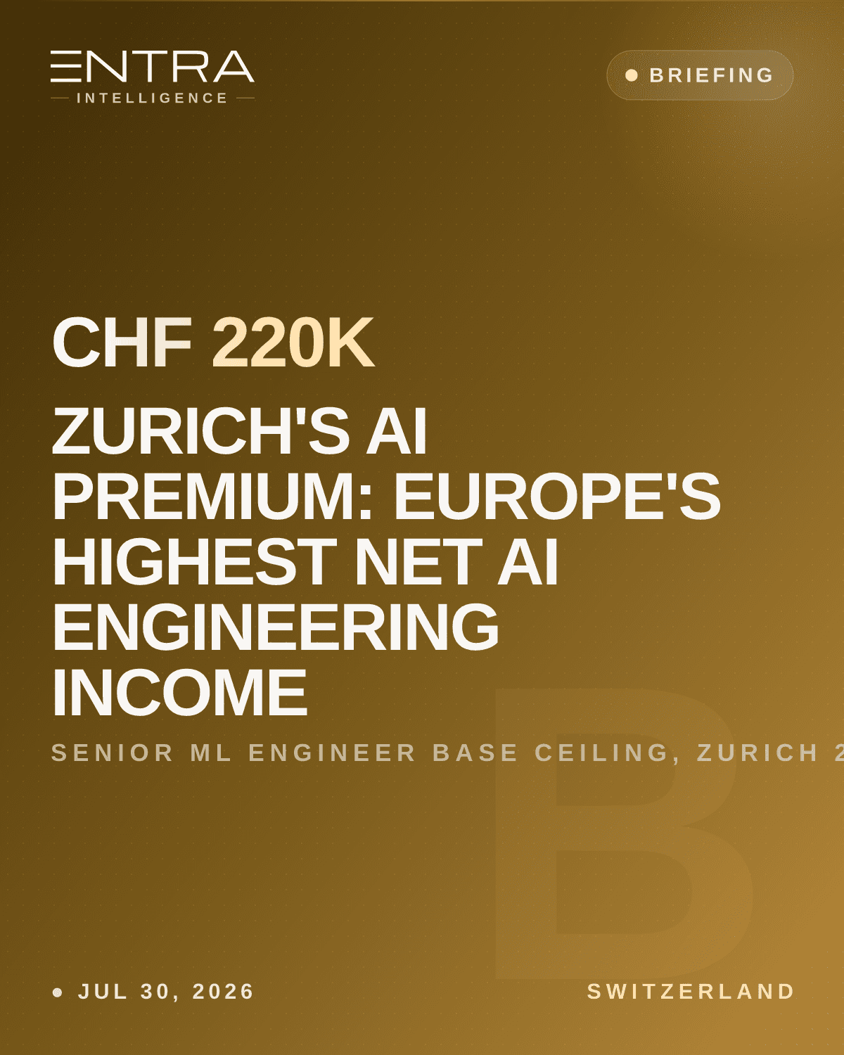 Zurich's AI Premium: Europe's Highest Net AI Engineering Income